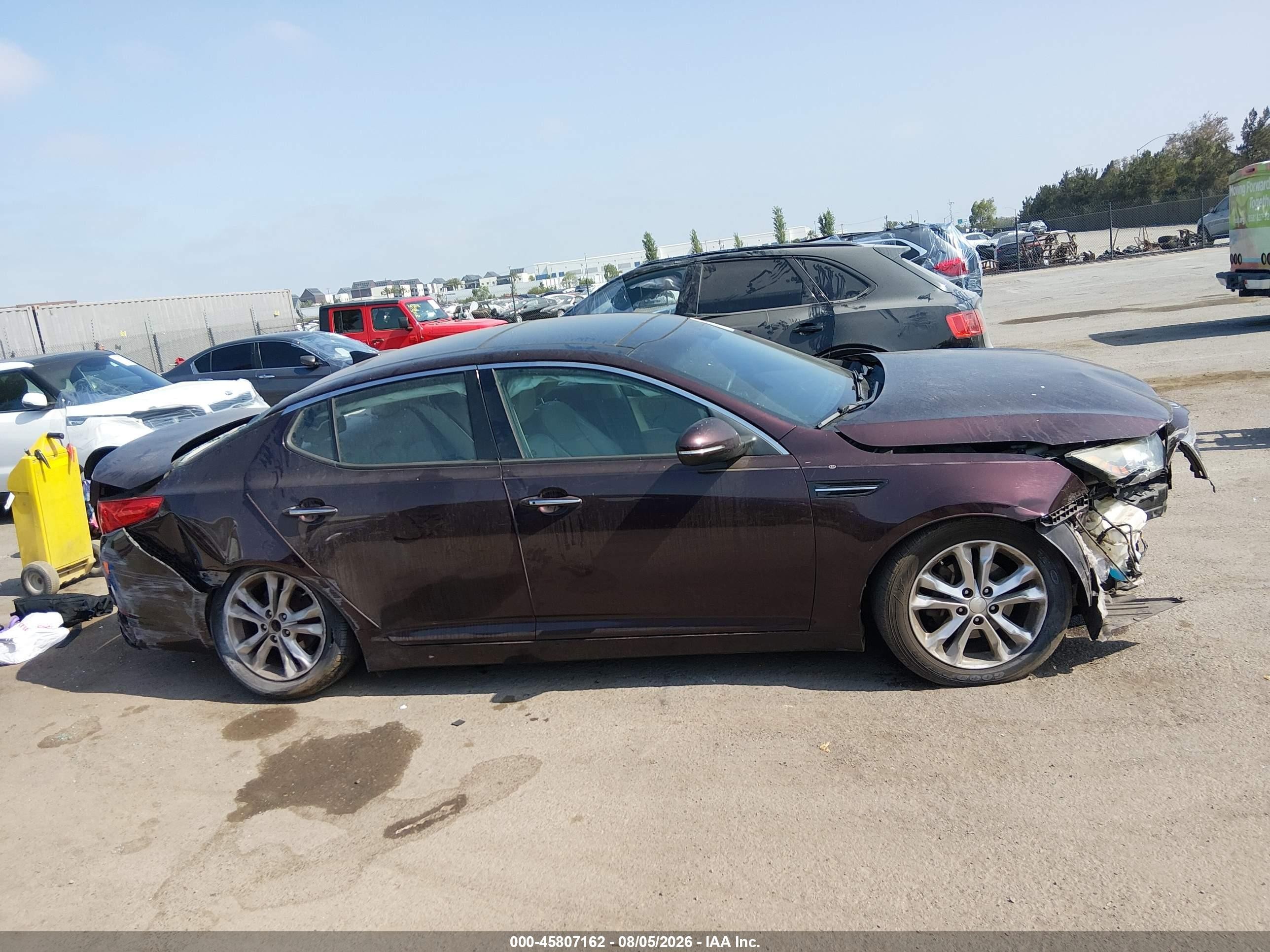 2013 Kia Optima Ex Maroon vin: 5XXGN4A70DG217622
