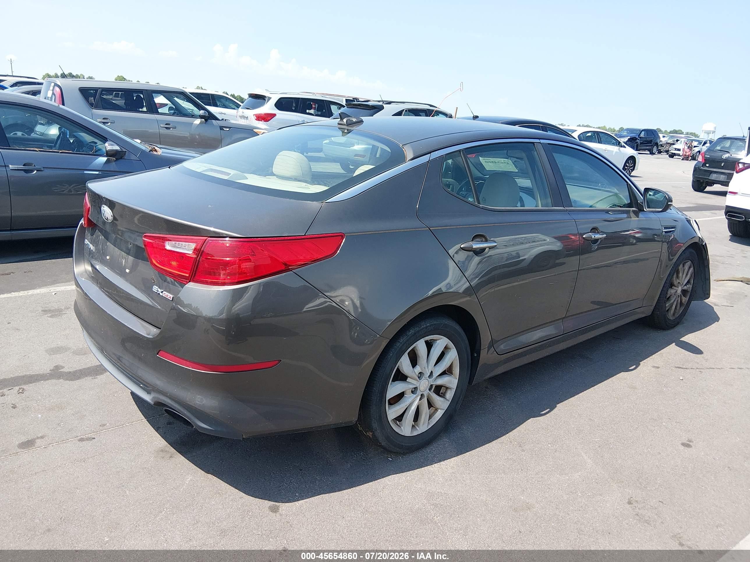 2015 Kia Optima Ex Gray vin: 5XXGN4A70FG362856