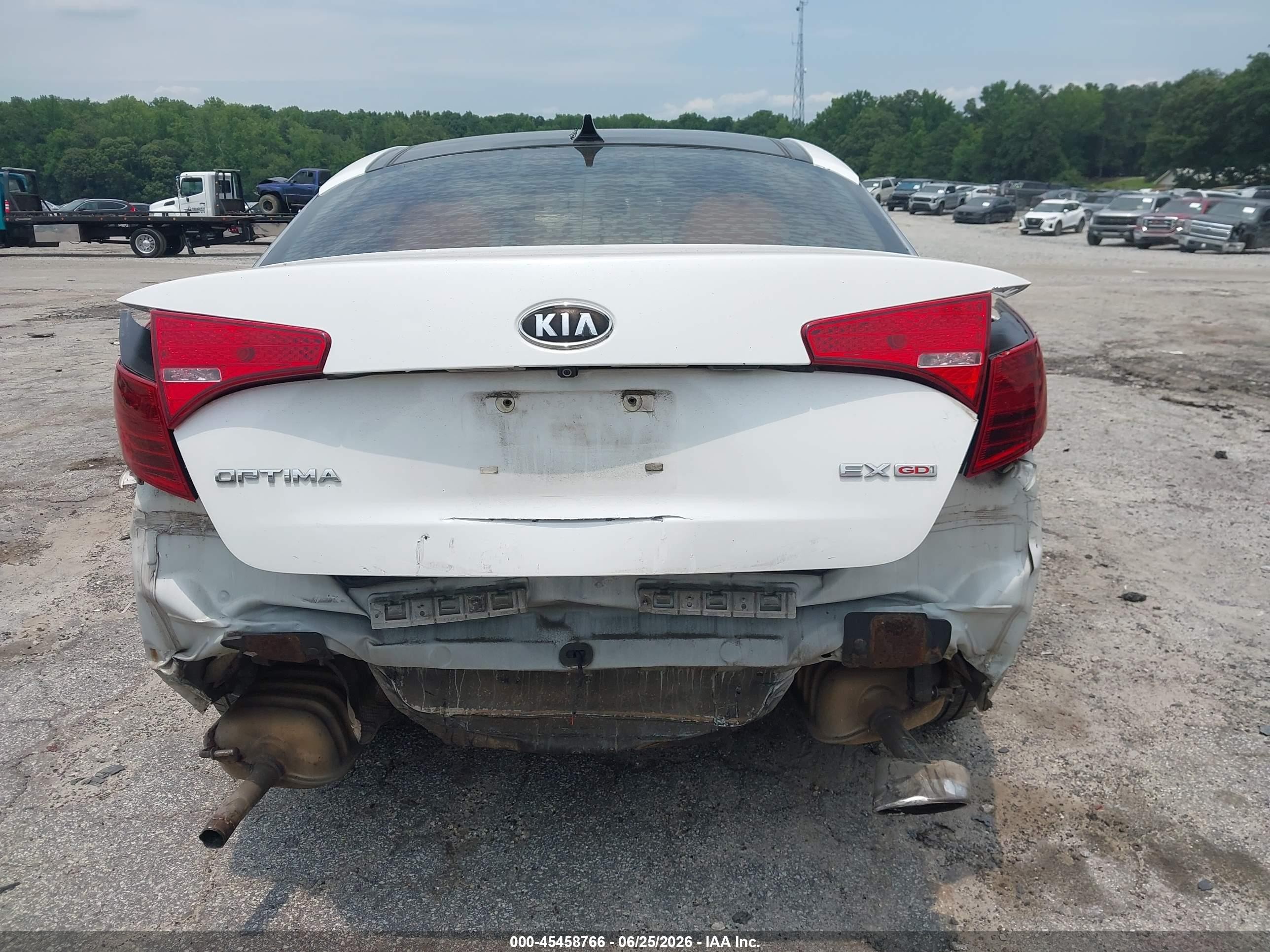 2012 Kia Optima Ex White vin: 5XXGN4A71CG062285