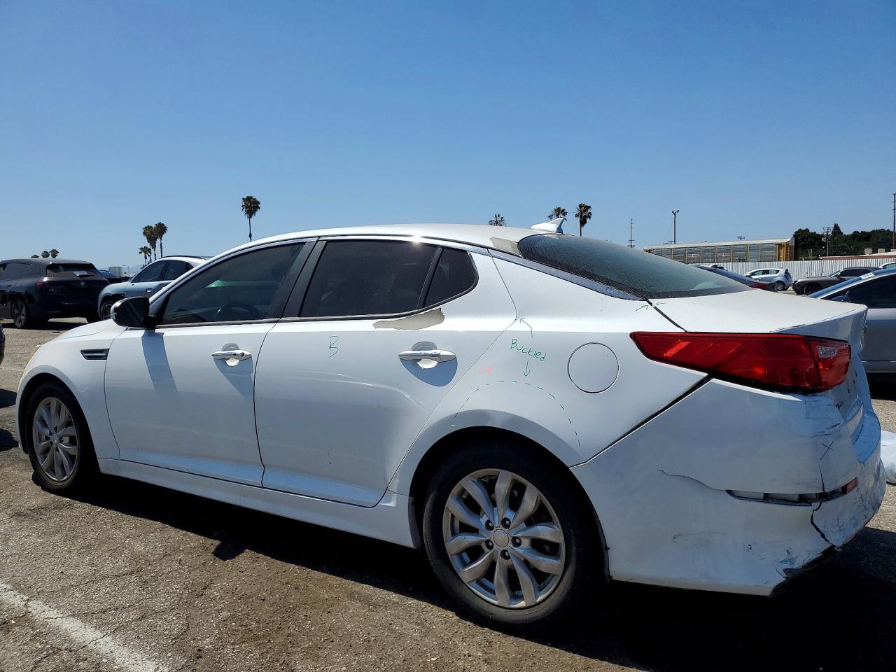 2014 Kia Optima Ex White vin: 5XXGN4A71EG348706