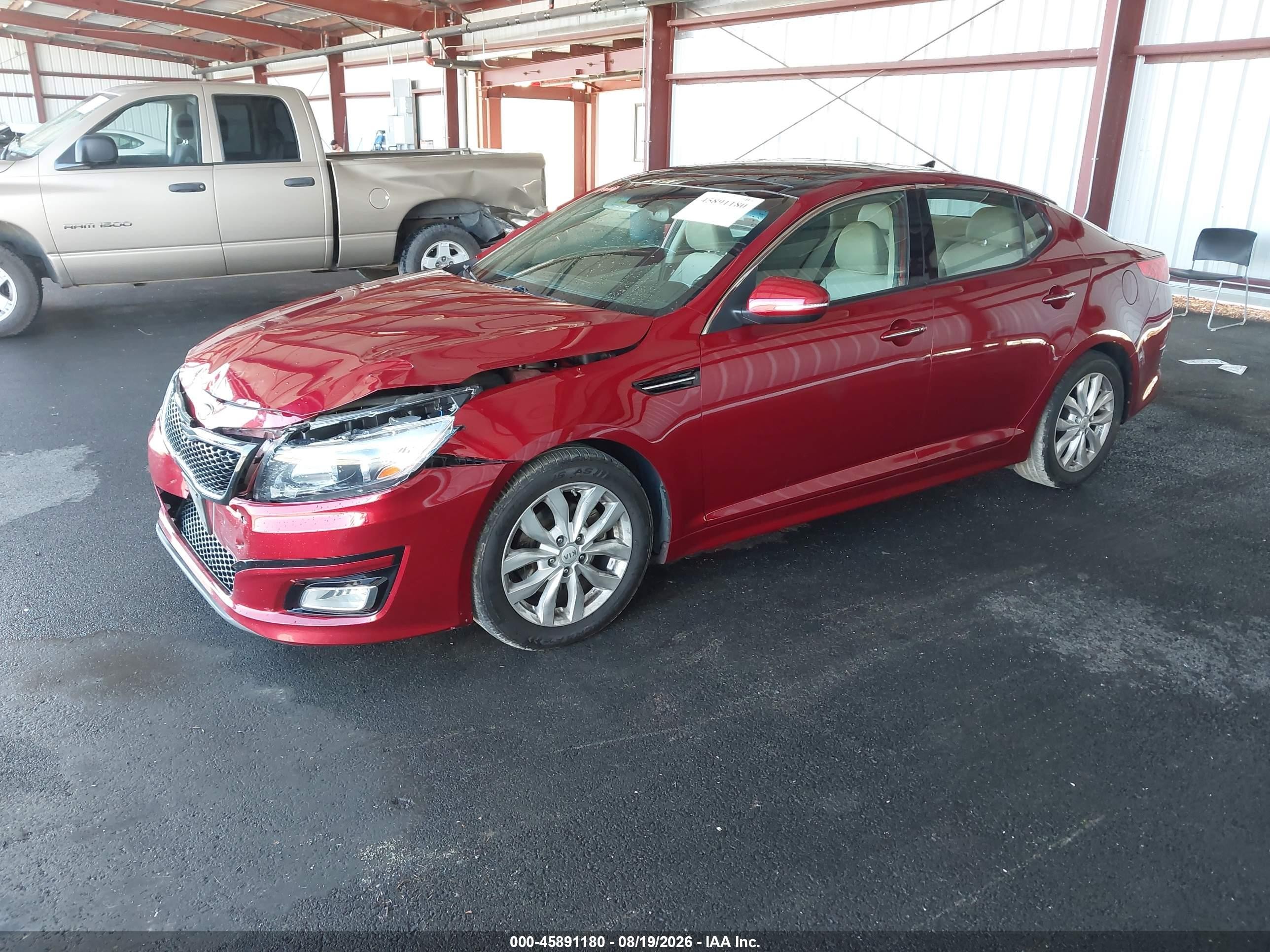 2015 Kia Optima Ex Red vin: 5XXGN4A71FG414639