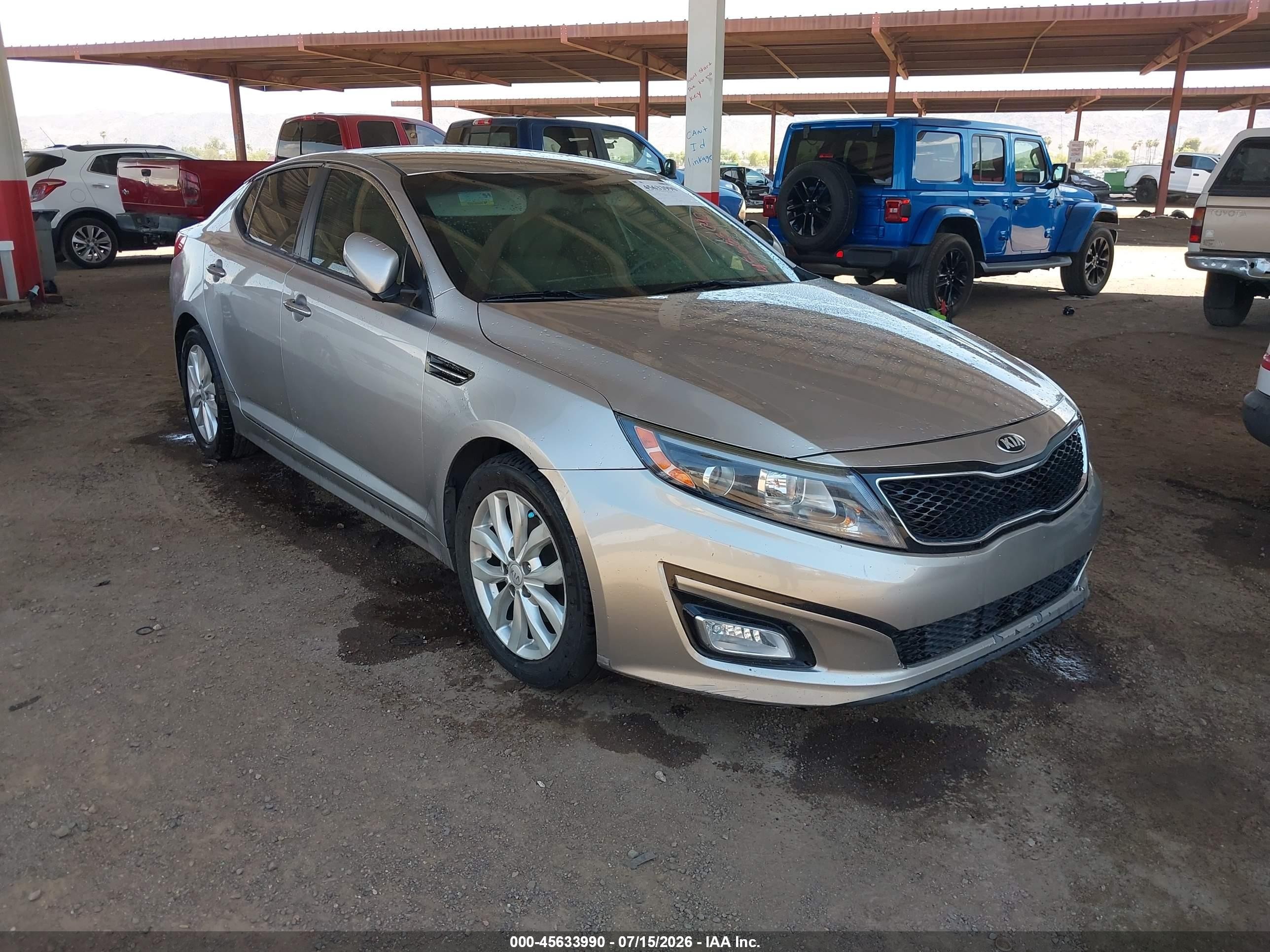2015 Kia Optima Ex Gray vin: 5XXGN4A71FG417301