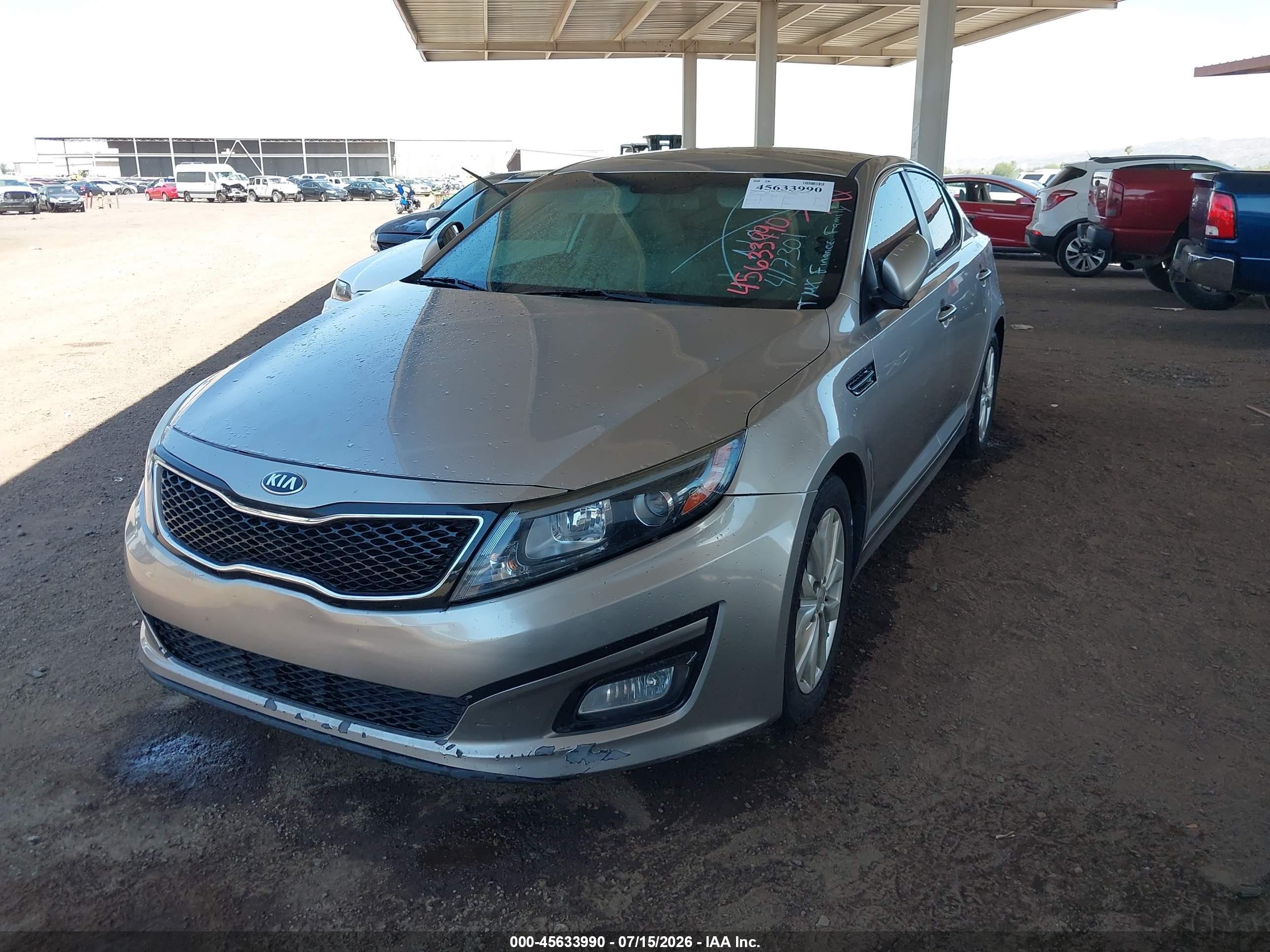 2015 Kia Optima Ex Серый vin: 5XXGN4A71FG417301