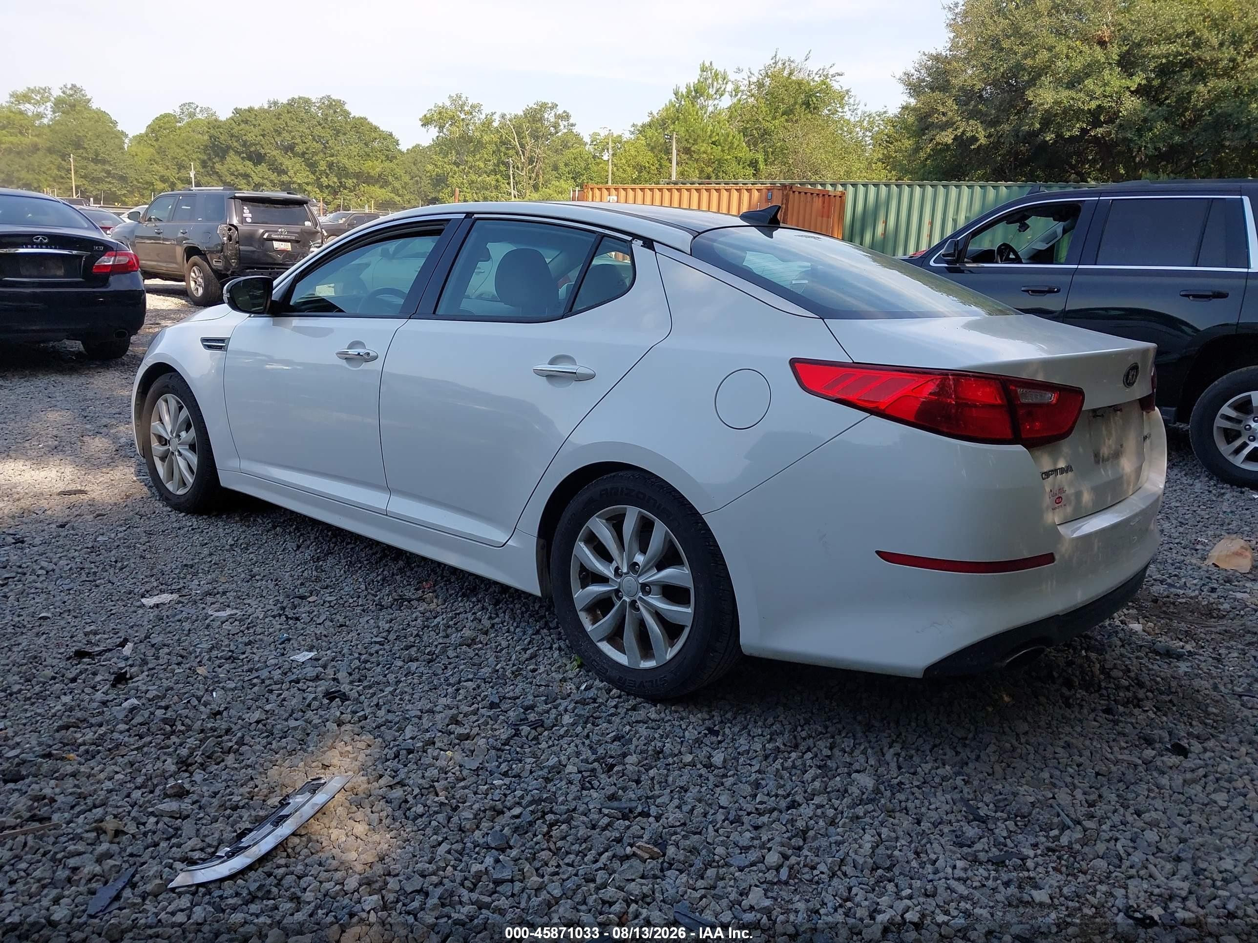 2015 Kia Optima Ex White vin: 5XXGN4A71FG433689
