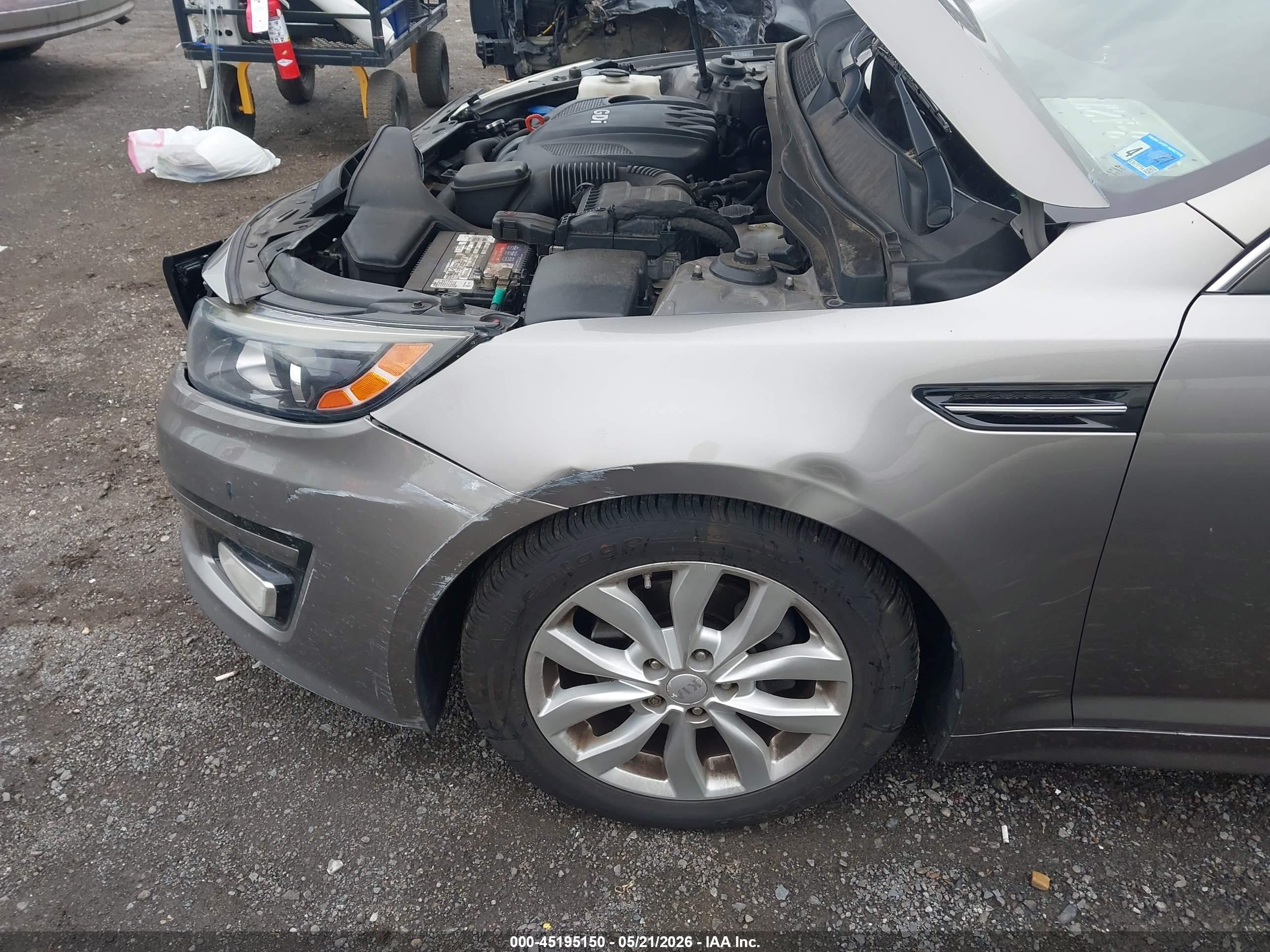 2014 Kia Optima Ex Серый vin: 5XXGN4A72EG269304