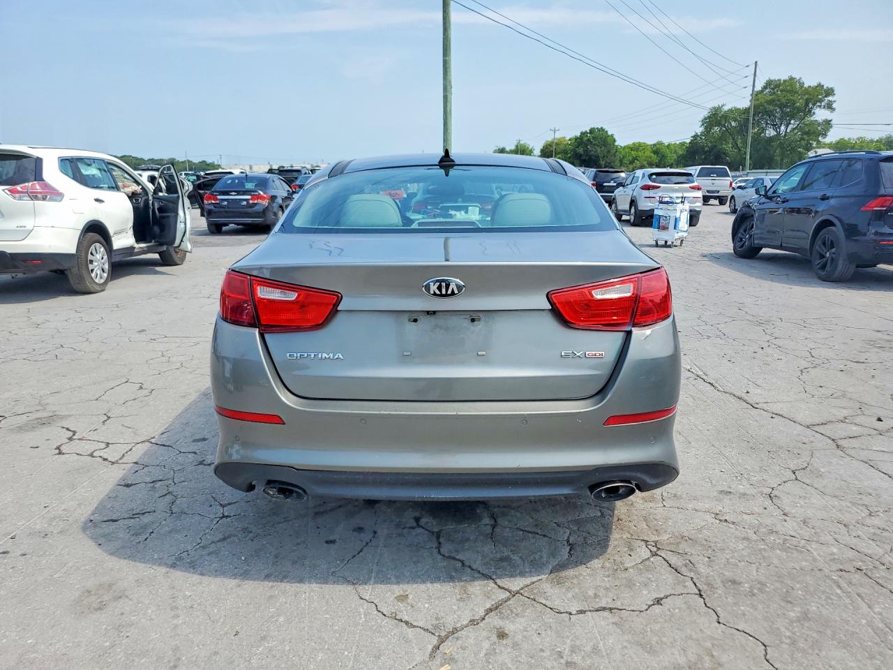 2015 Kia Optima Ex Серый vin: 5XXGN4A72FG363698