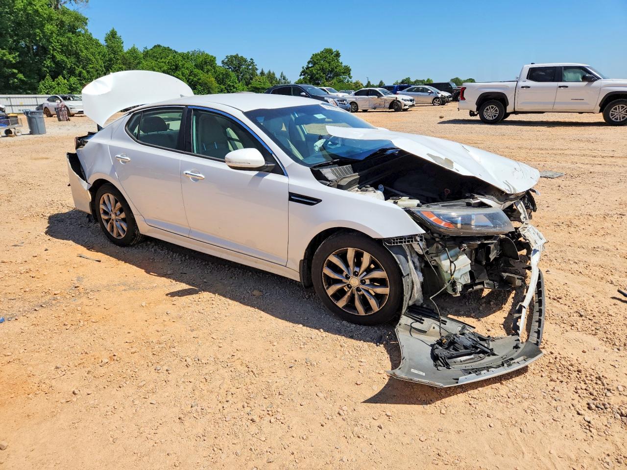 2015 Kia Optima Ex White vin: 5XXGN4A72FG413080