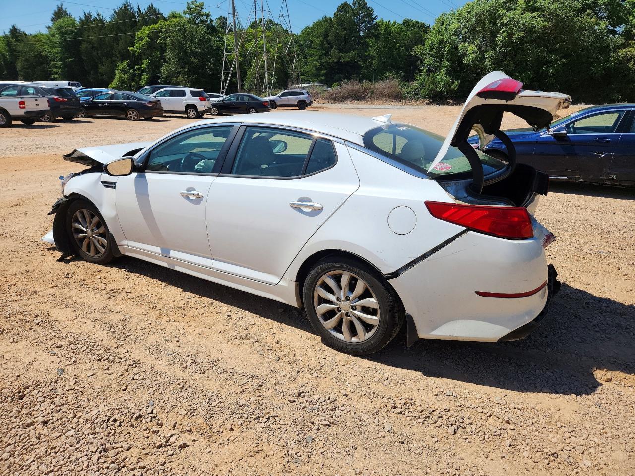 2015 Kia Optima Ex White vin: 5XXGN4A72FG413080