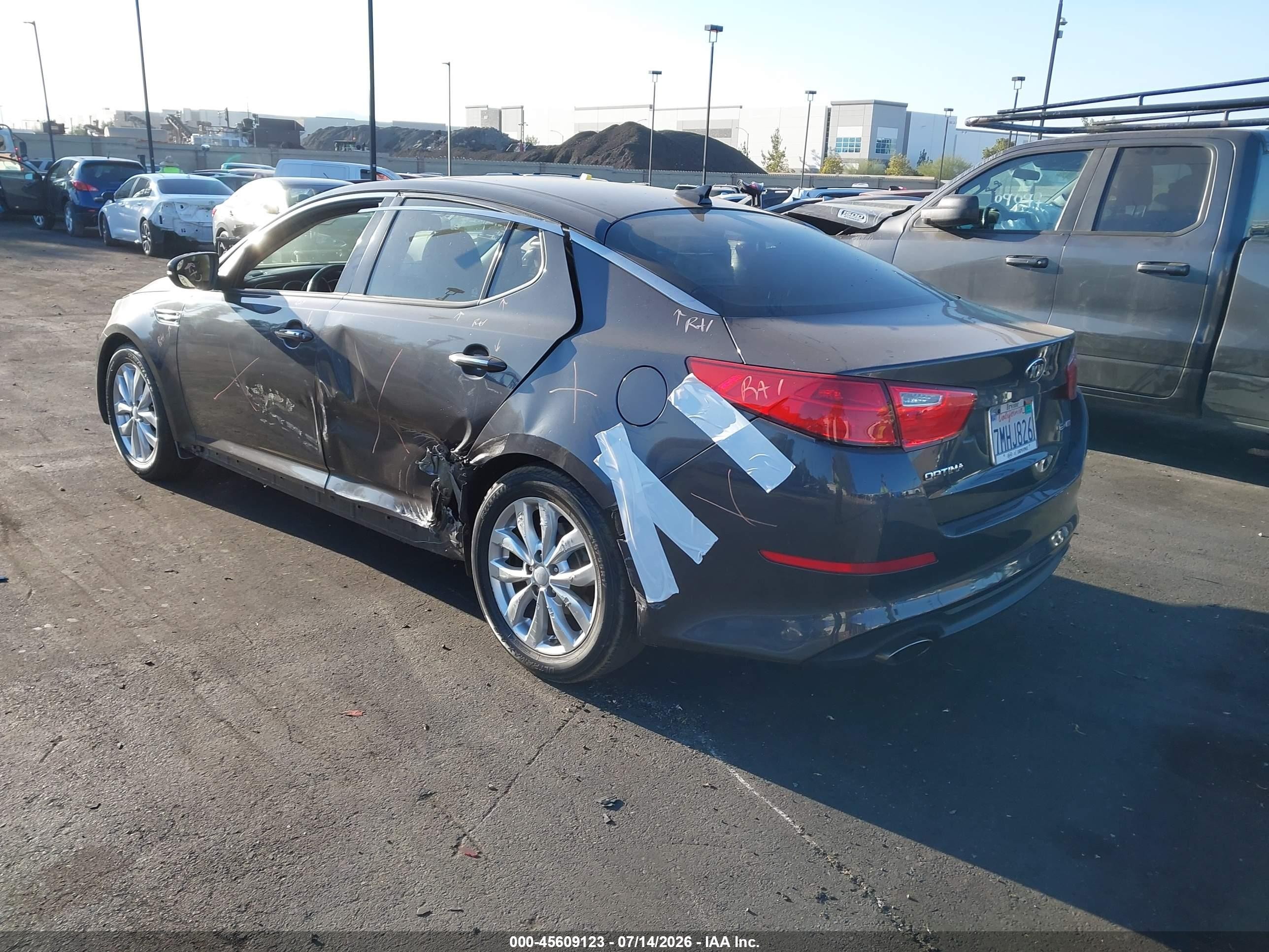 2015 Kia Optima Ex Gray vin: 5XXGN4A72FG464515