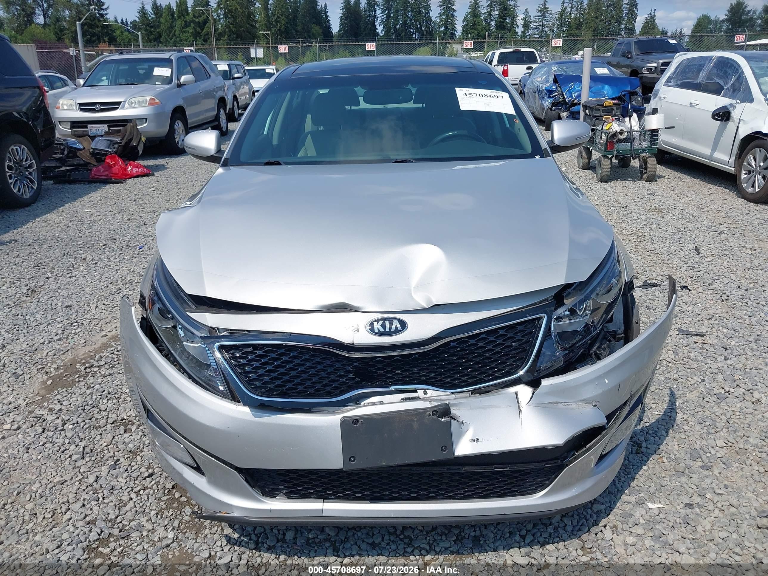 2014 Kia Optima Ex Silver vin: 5XXGN4A73EG333804