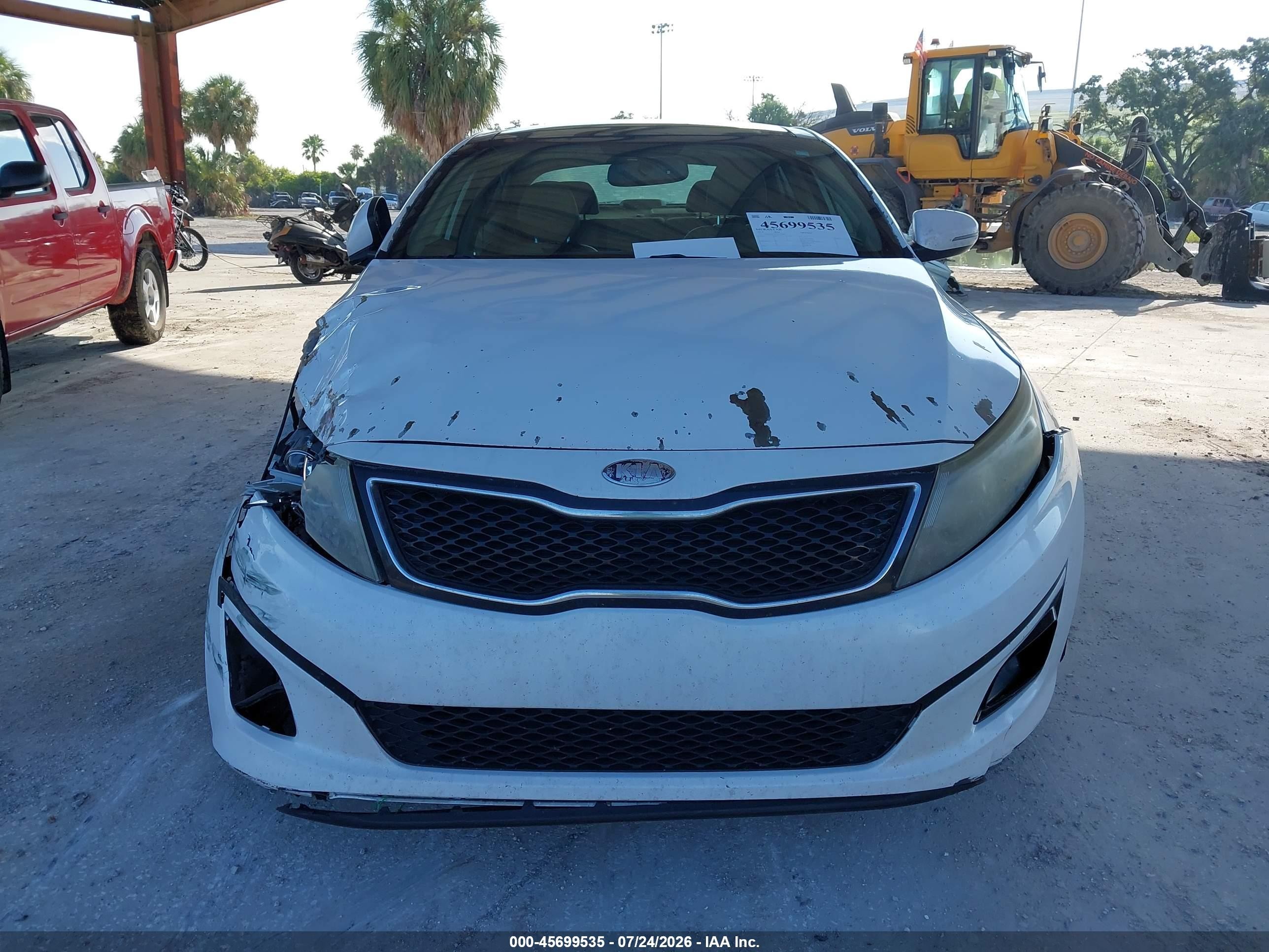 2014 Kia Optima Ex White vin: 5XXGN4A73EG337688