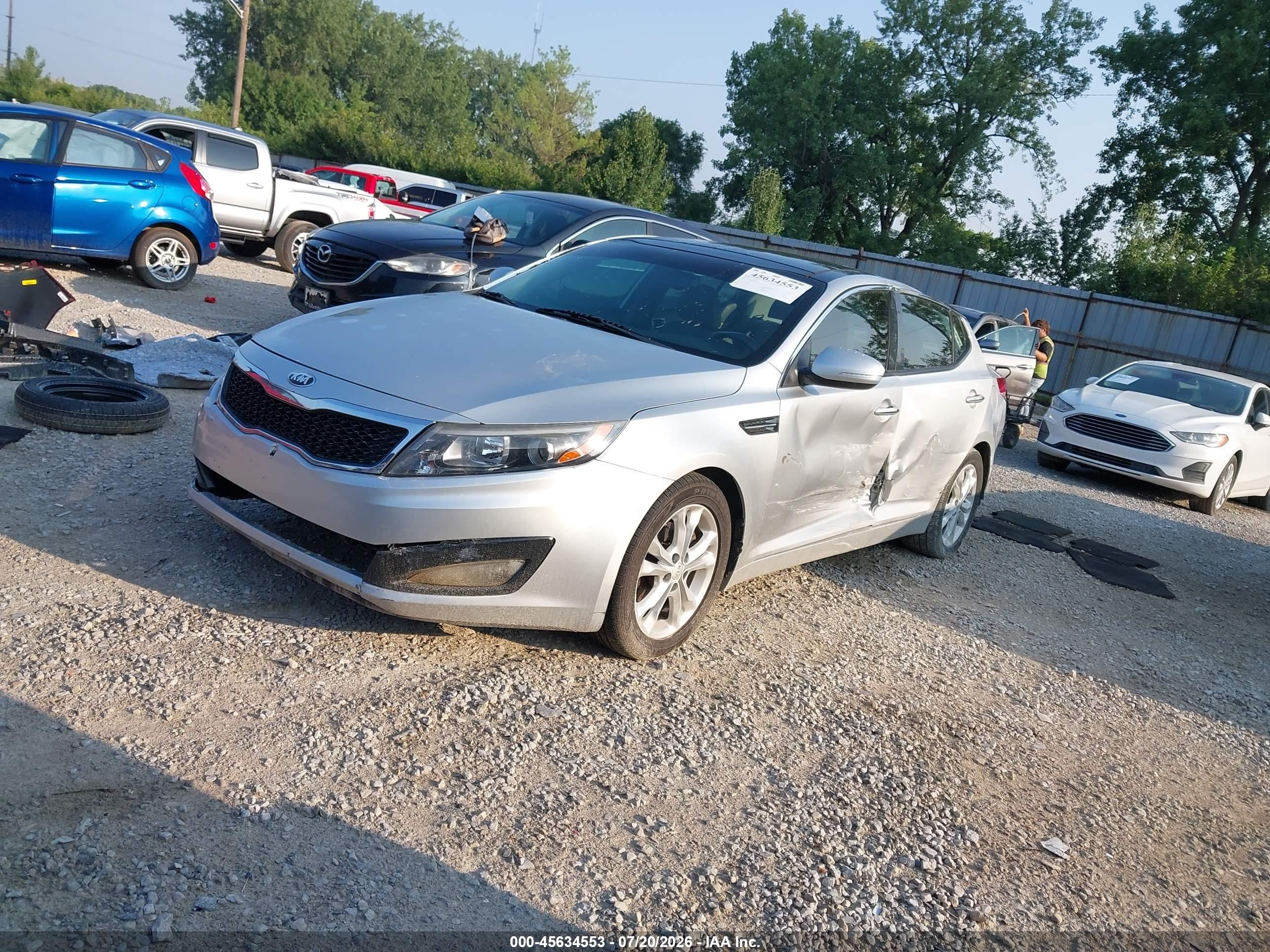 2013 Kia Optima Ex Silver vin: 5XXGN4A74DG192532