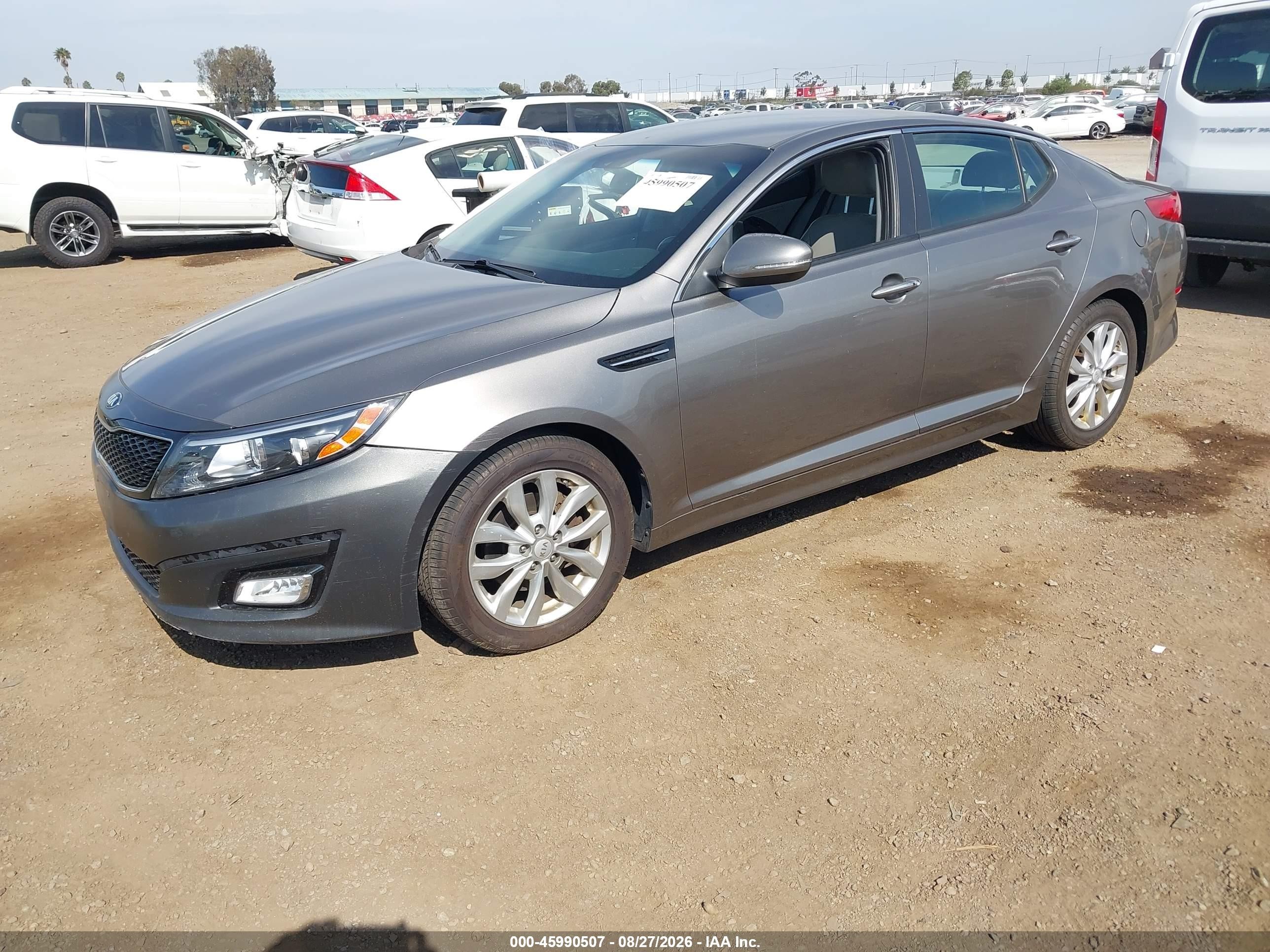 2014 Kia Optima Ex Gray vin: 5XXGN4A74EG282510