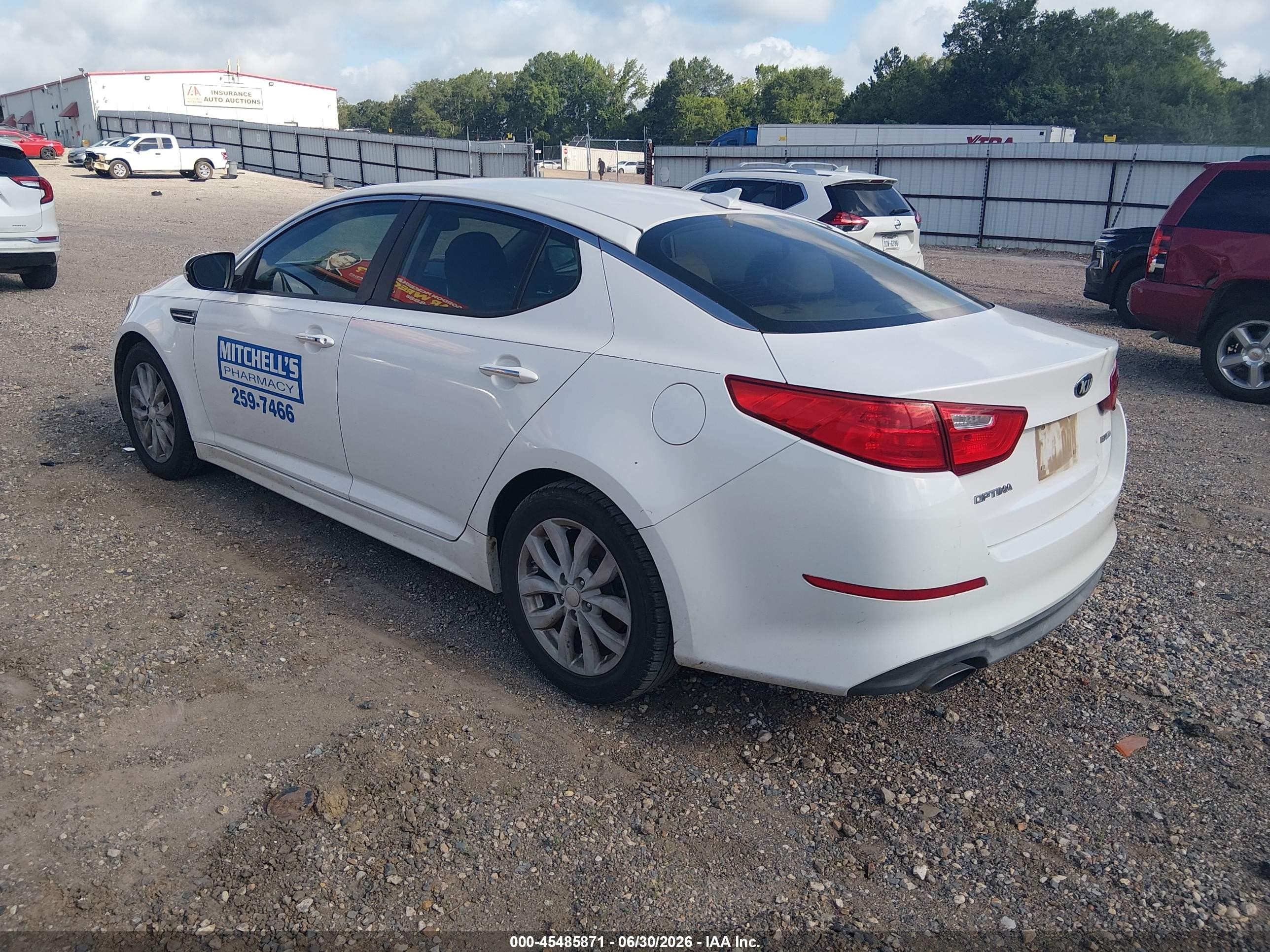 2014 Kia Optima Ex White vin: 5XXGN4A74EG322472
