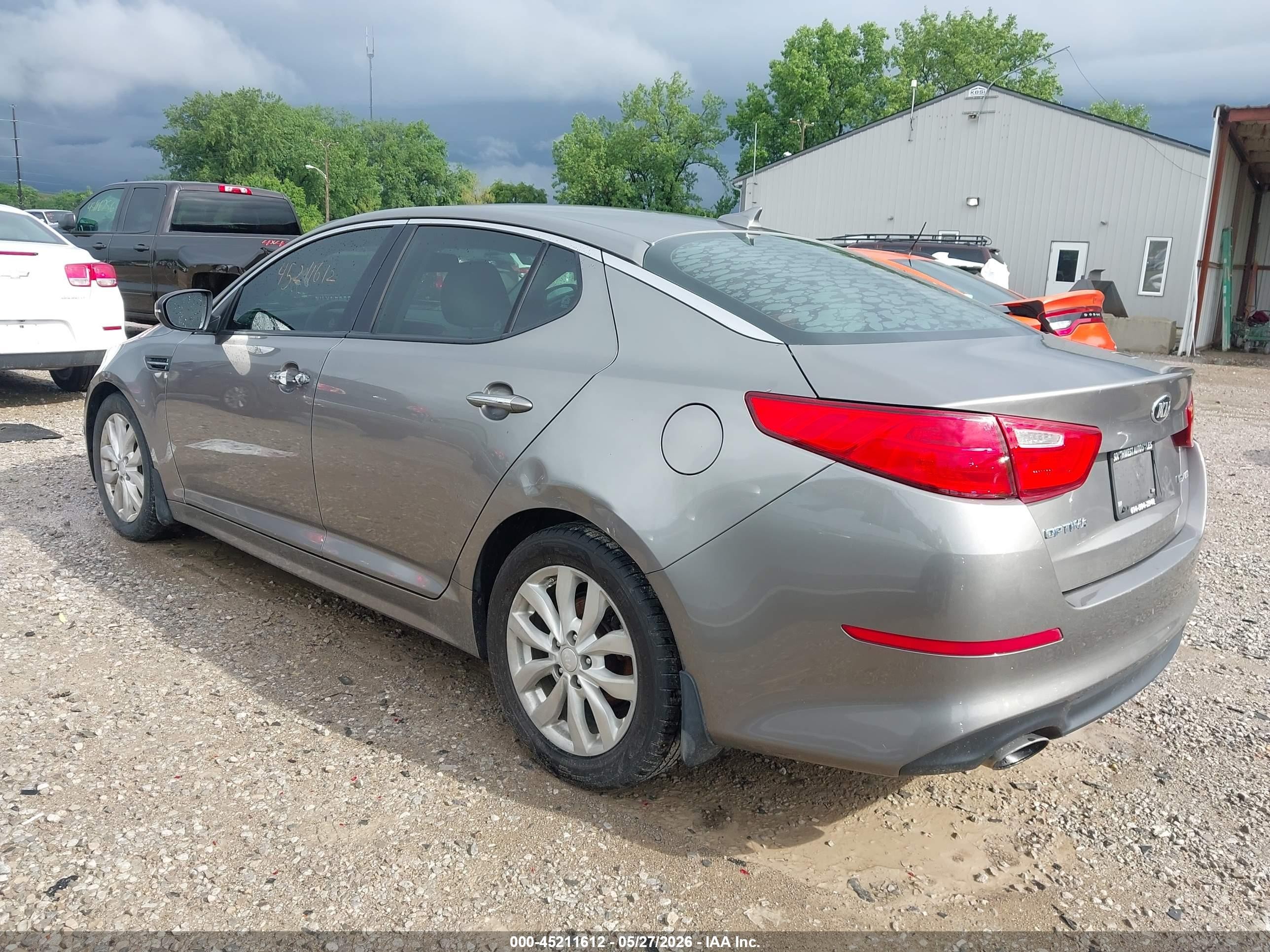 2015 Kia Optima Ex Серый vin: 5XXGN4A74FG353237
