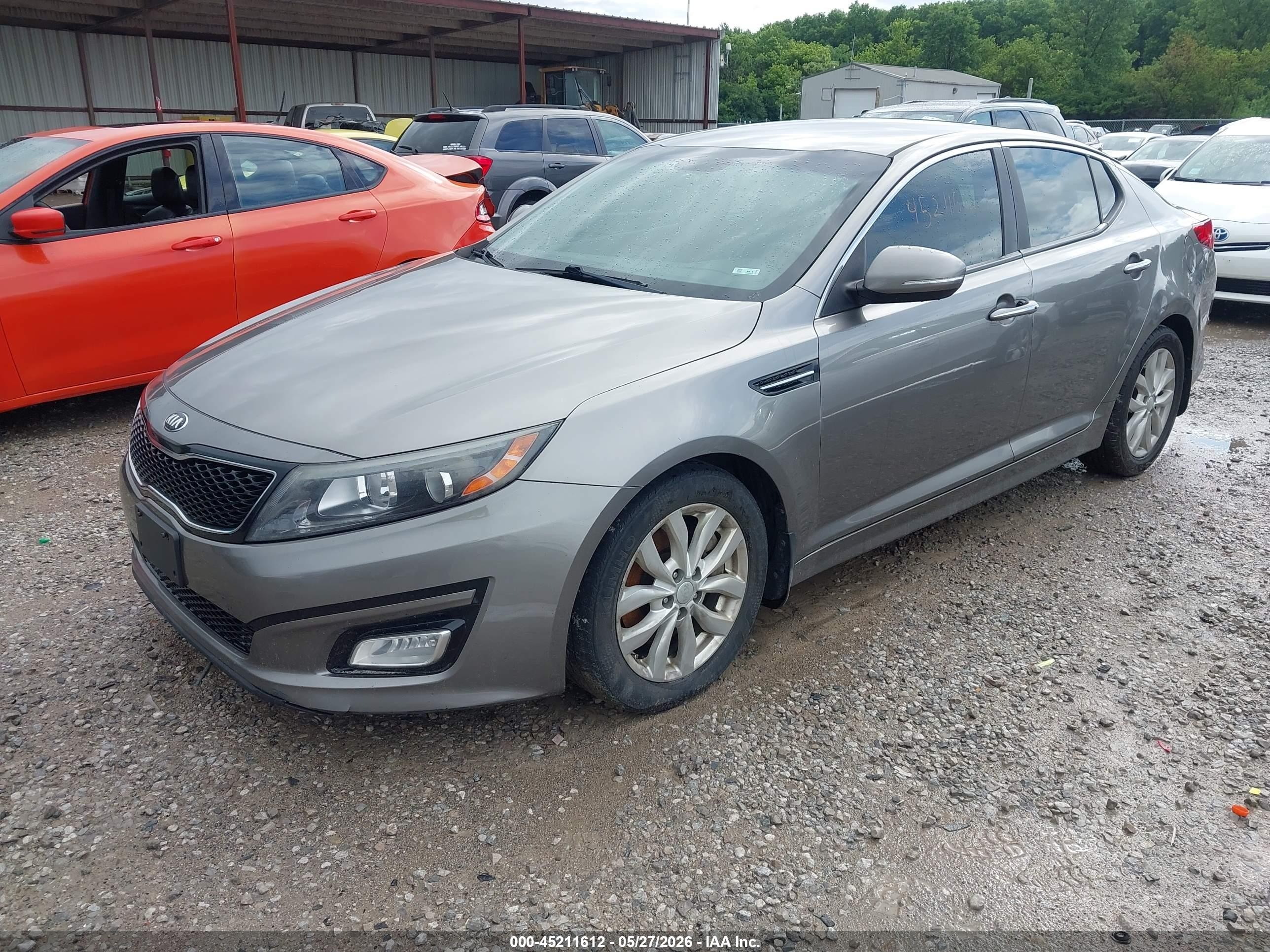 2015 Kia Optima Ex Серый vin: 5XXGN4A74FG353237