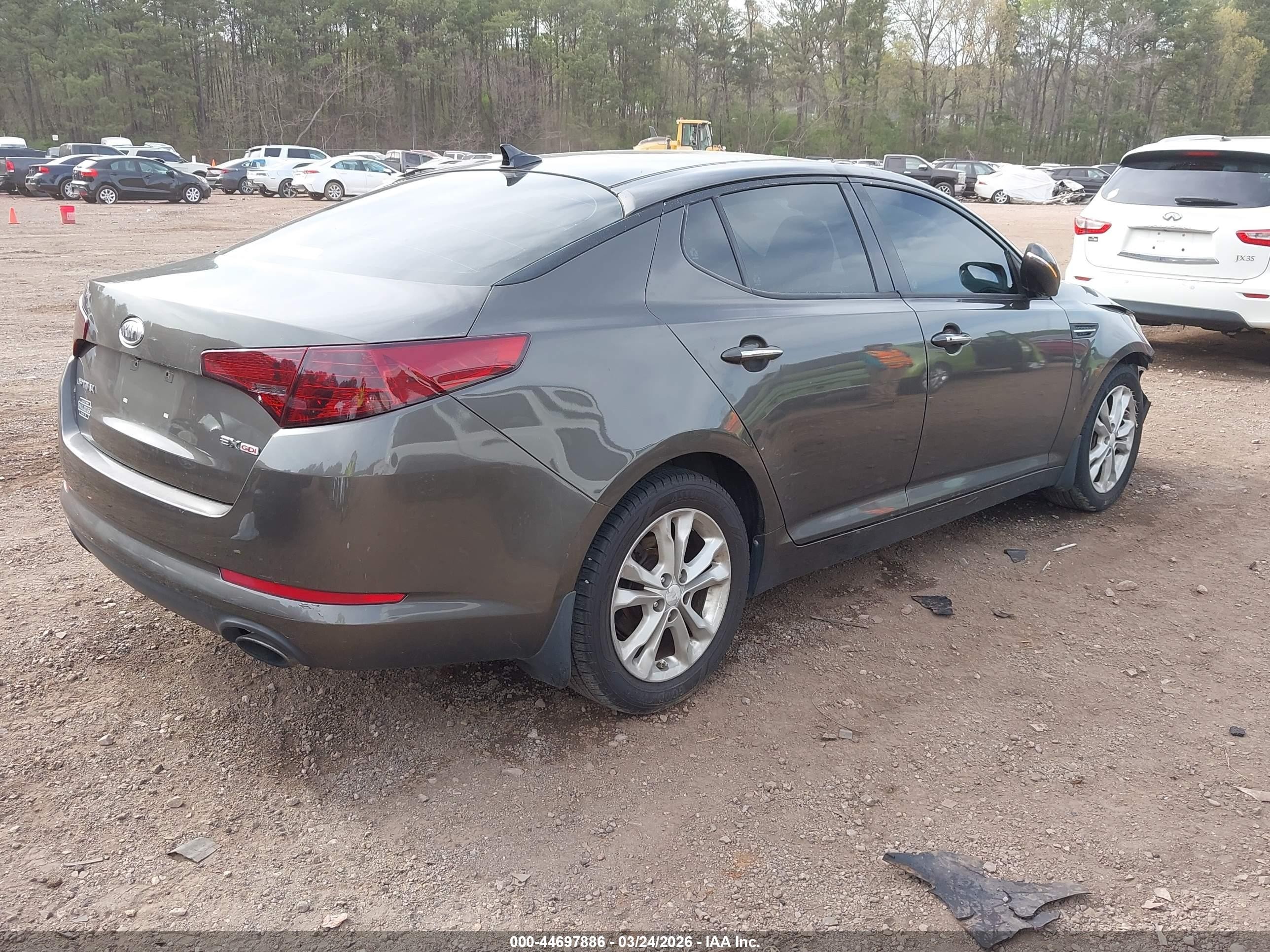 2012 Kia Optima Ex Серый vin: 5XXGN4A75CG049846