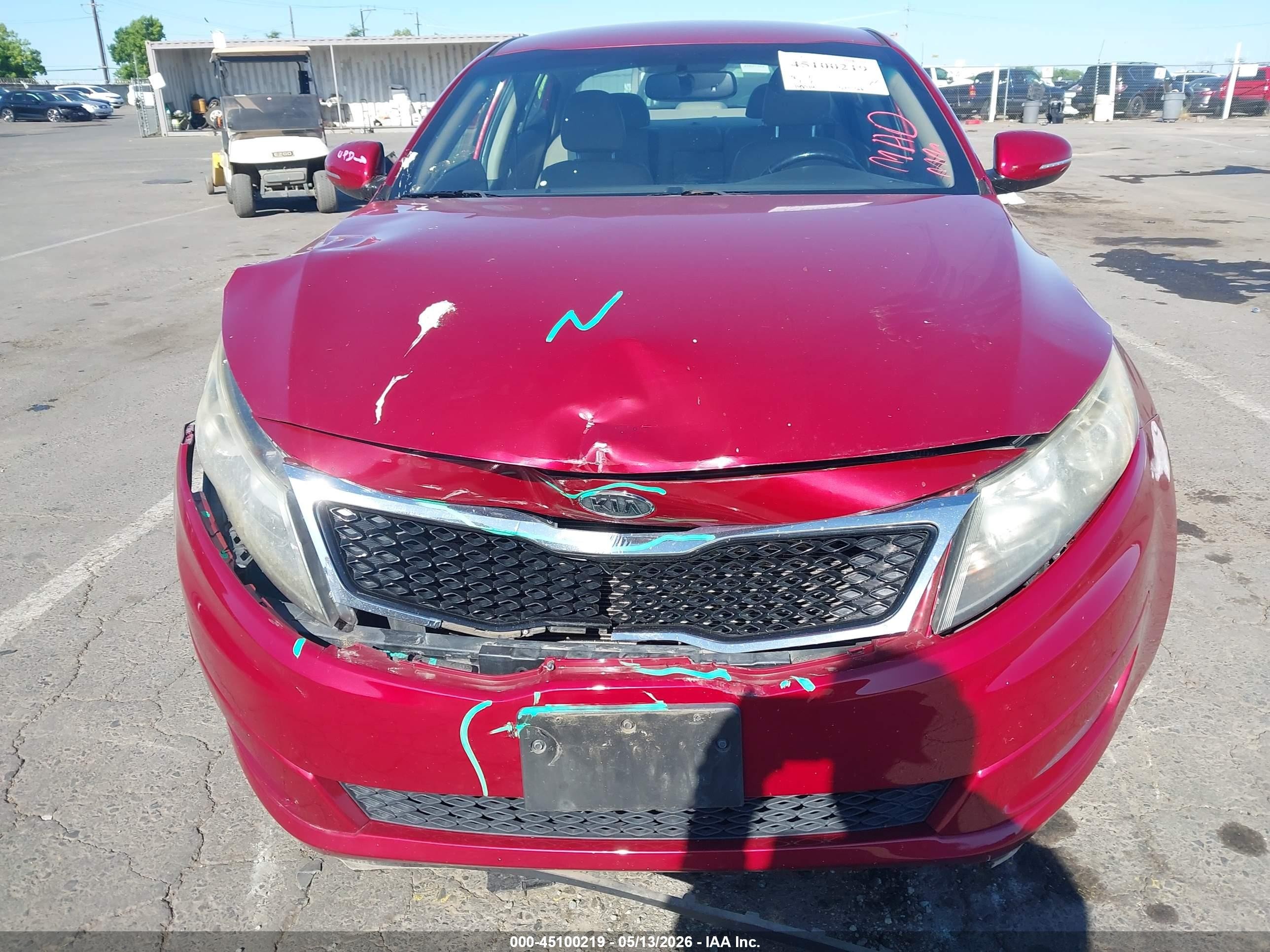 2012 Kia Optima Ex Red vin: 5XXGN4A75CG079686