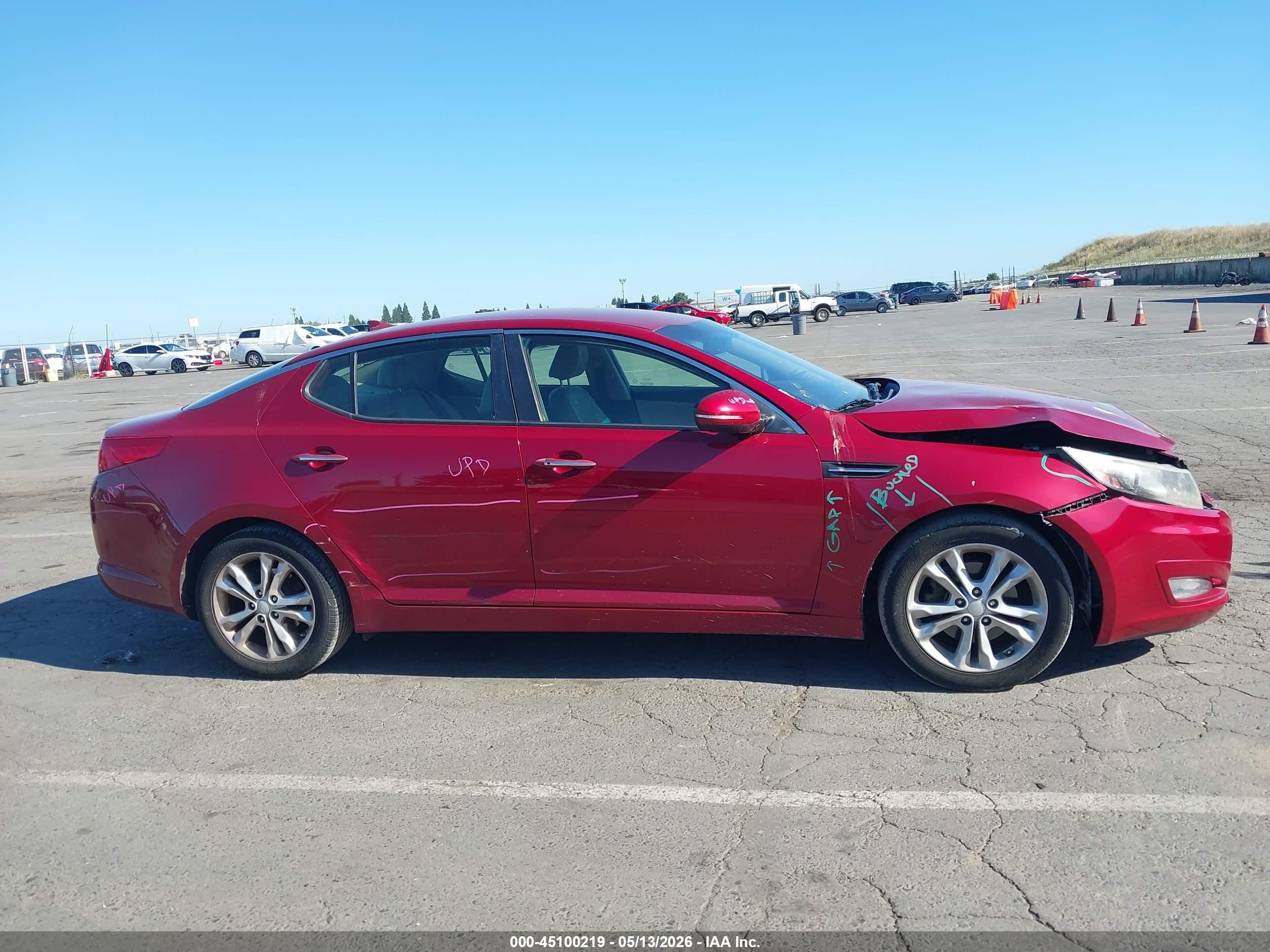 2012 Kia Optima Ex Red vin: 5XXGN4A75CG079686