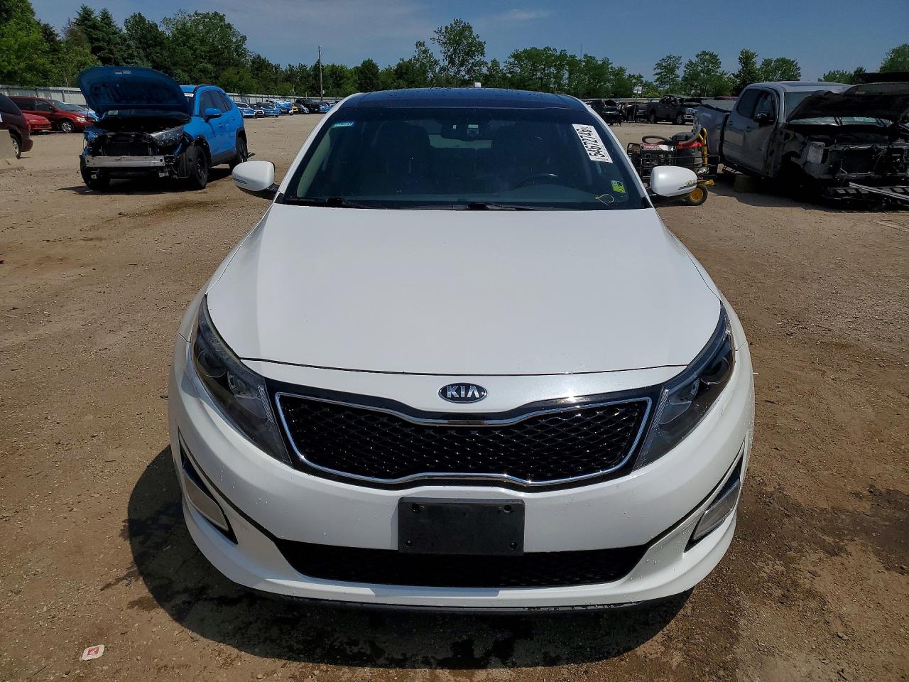 2015 Kia Optima Ex White vin: 5XXGN4A75FG359810