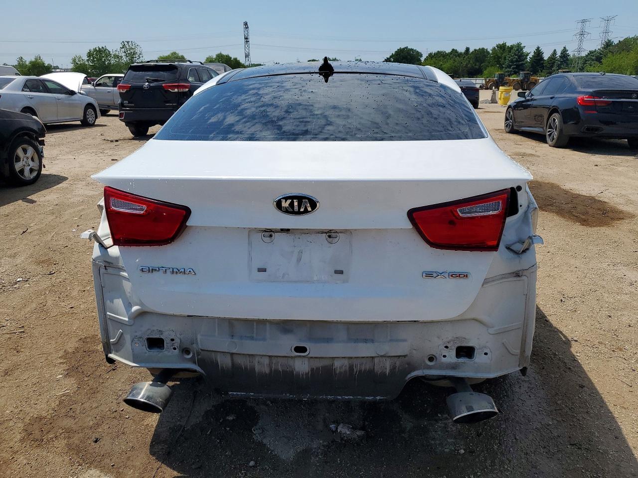 2015 Kia Optima Ex White vin: 5XXGN4A75FG359810