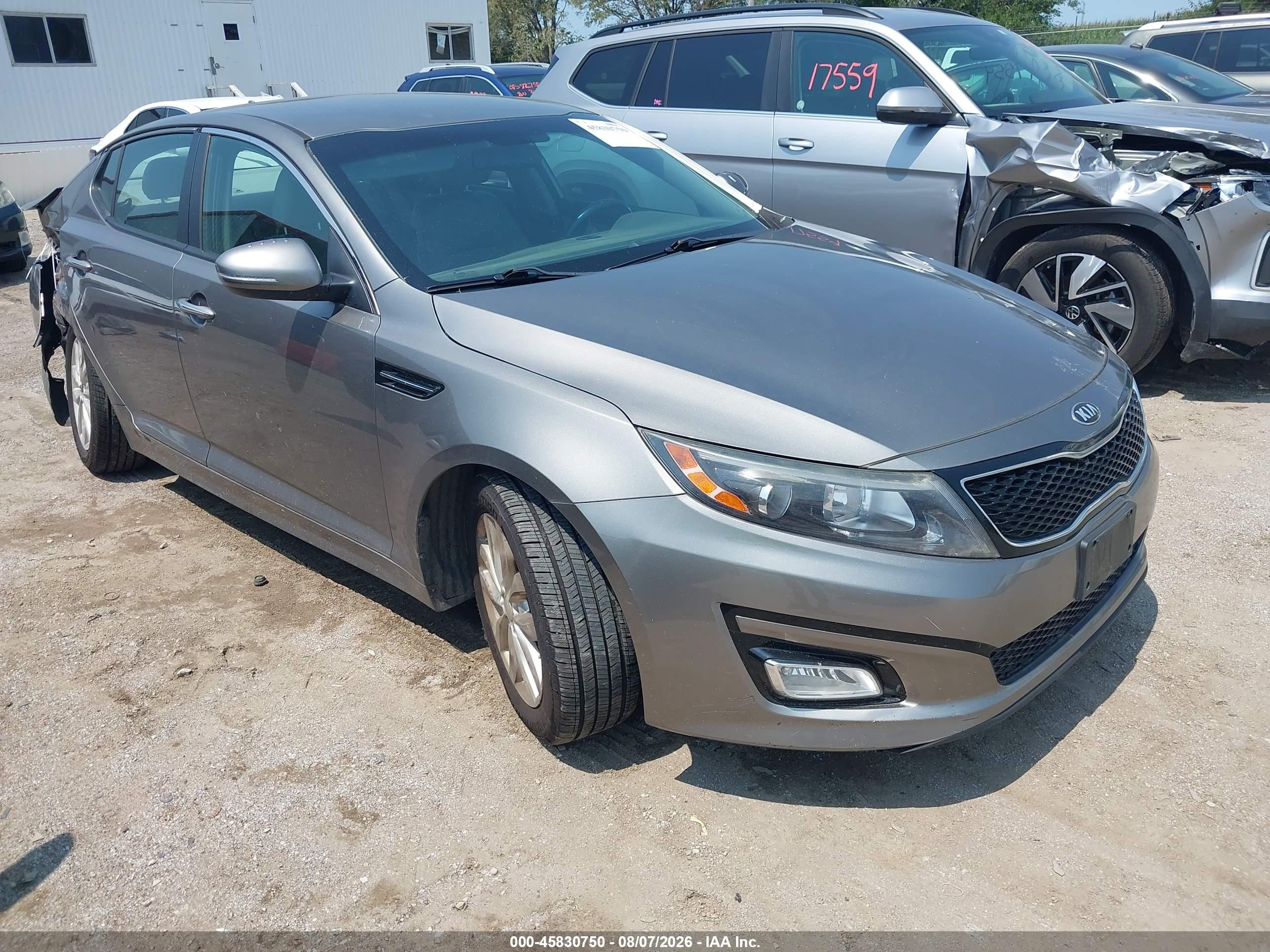 2015 Kia Optima Ex Gray vin: 5XXGN4A75FG362917