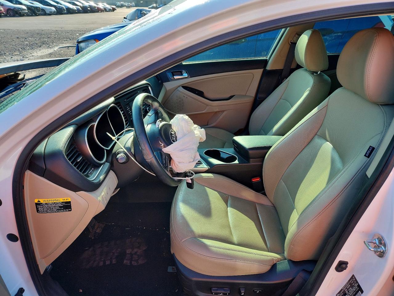 2015 Kia Optima Ex White vin: 5XXGN4A75FG417494
