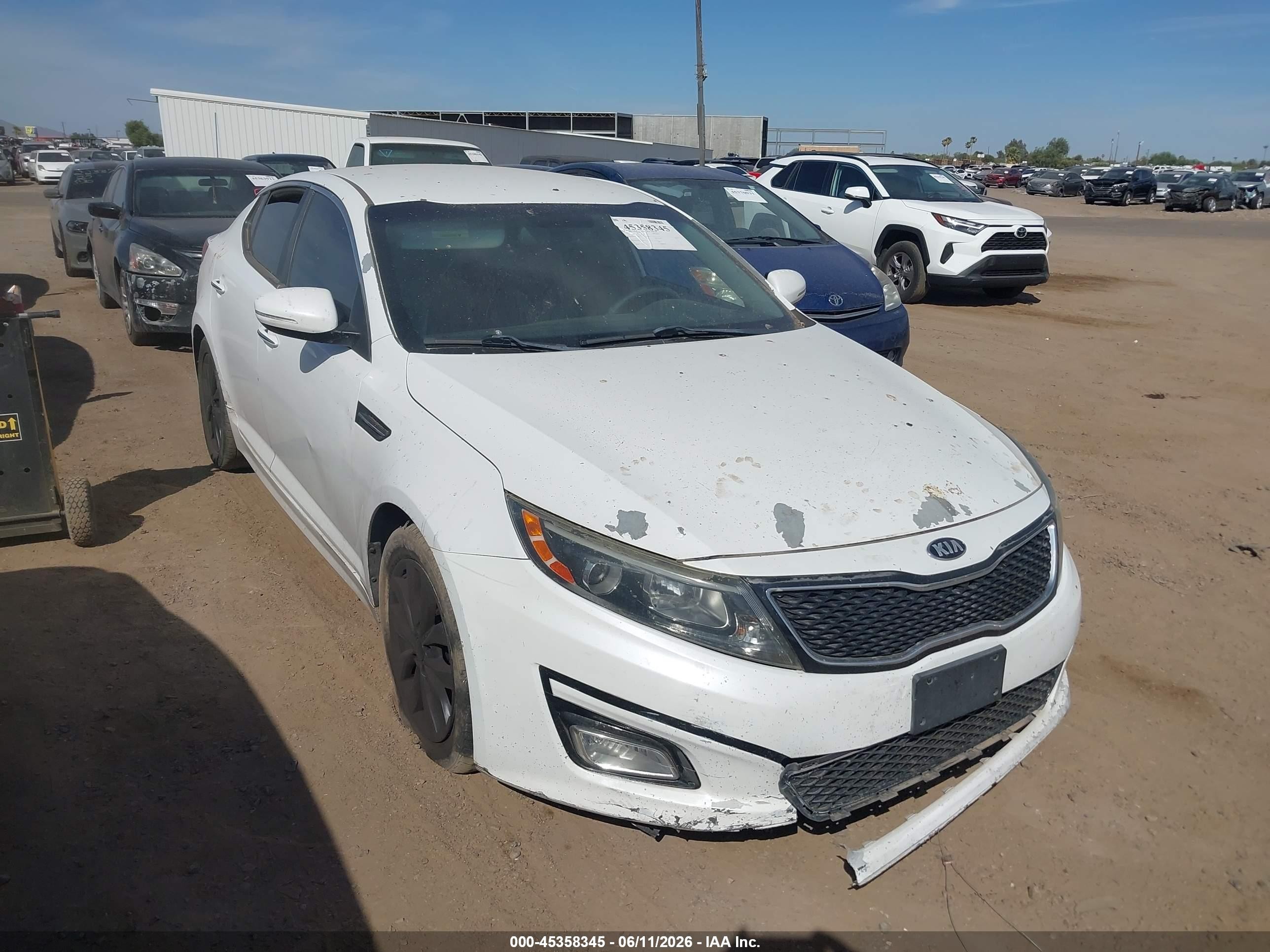 2015 Kia Optima Ex White vin: 5XXGN4A75FG458286