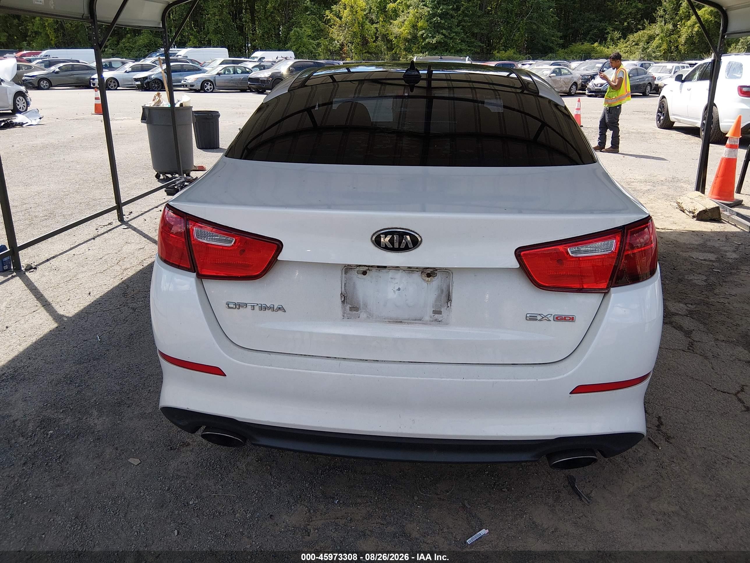2015 Kia Optima Ex White vin: 5XXGN4A75FG494642