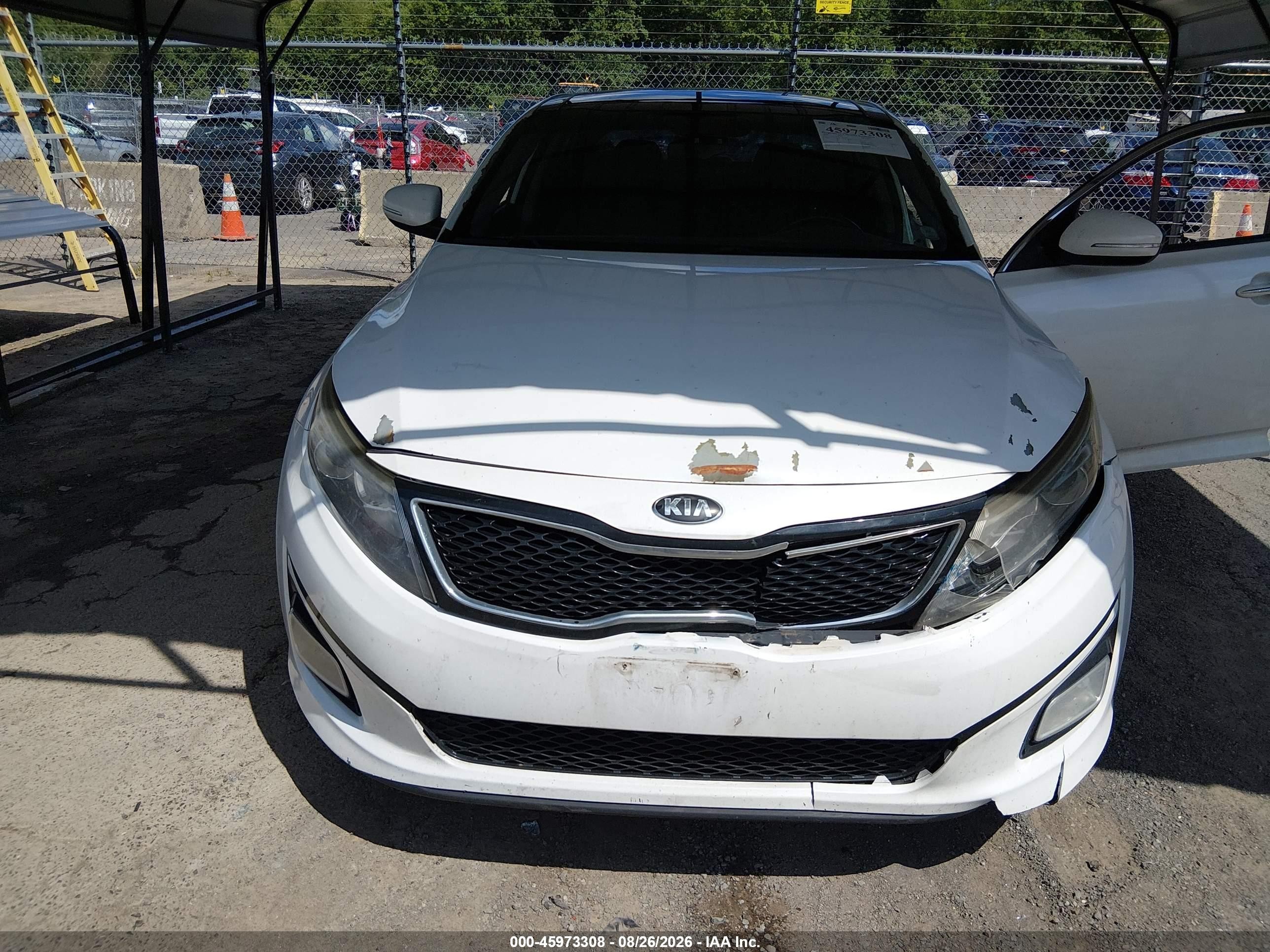 2015 Kia Optima Ex White vin: 5XXGN4A75FG494642