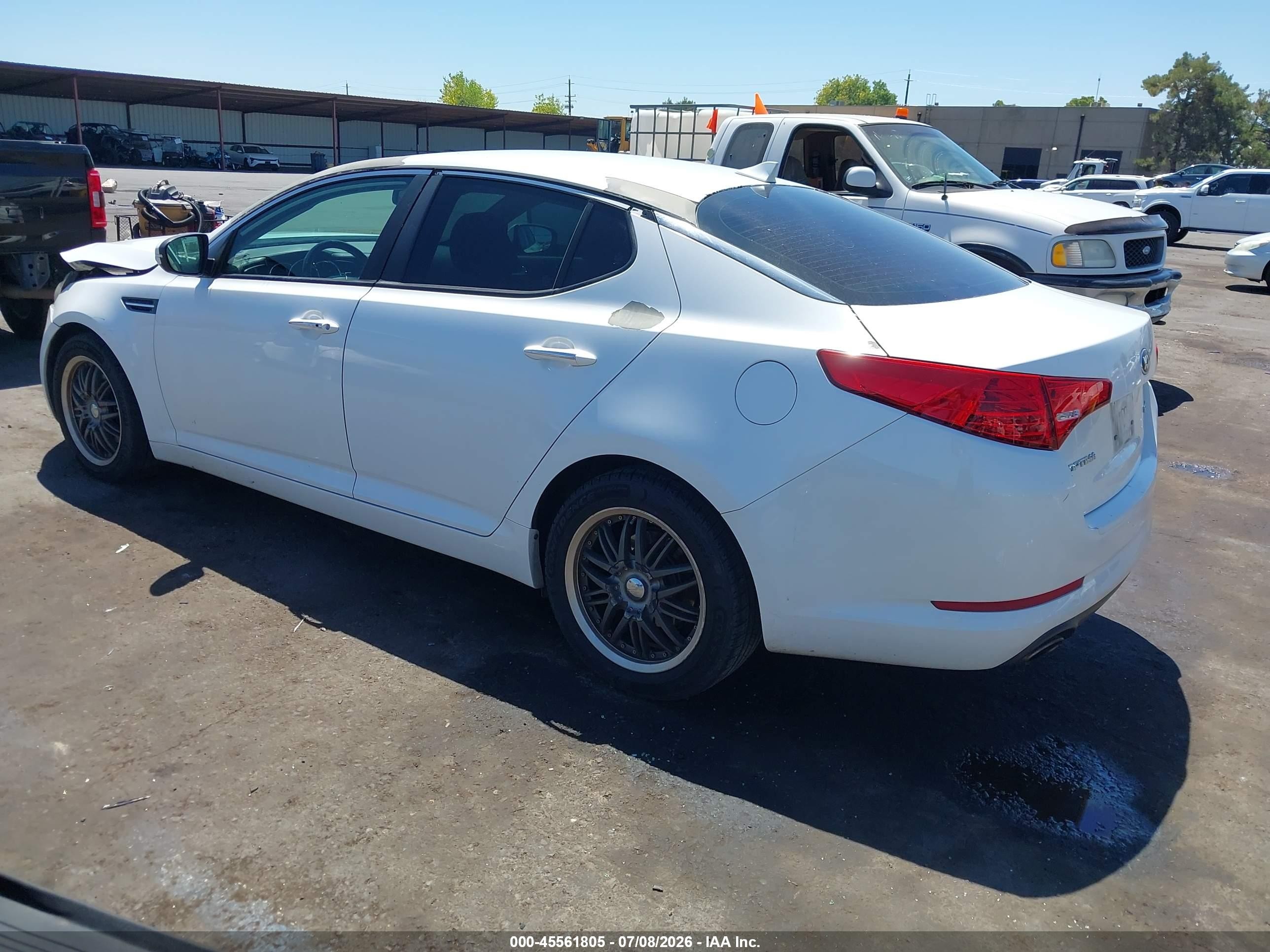 2013 Kia Optima Ex White vin: 5XXGN4A76DG192404