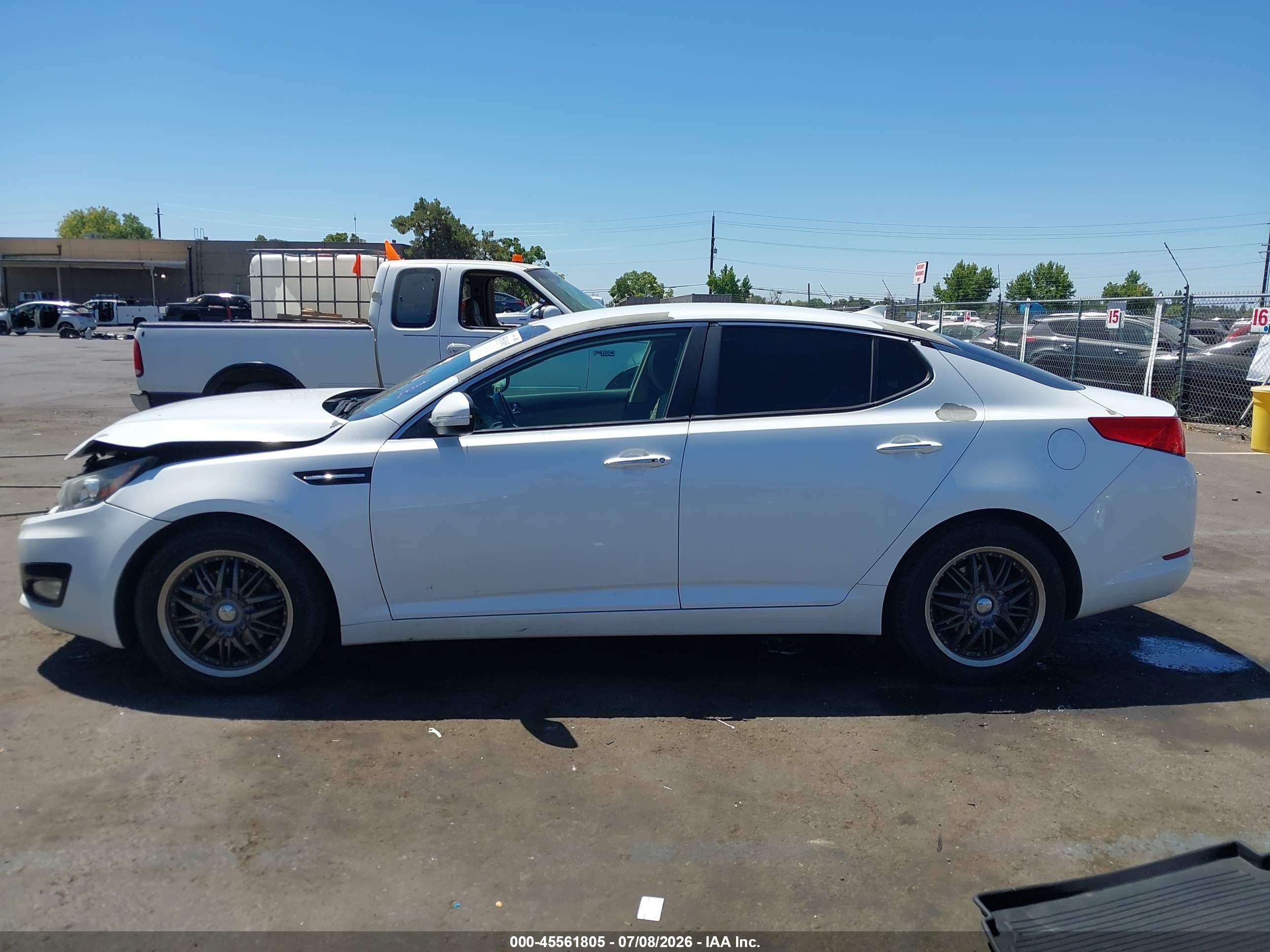 2013 Kia Optima Ex White vin: 5XXGN4A76DG192404