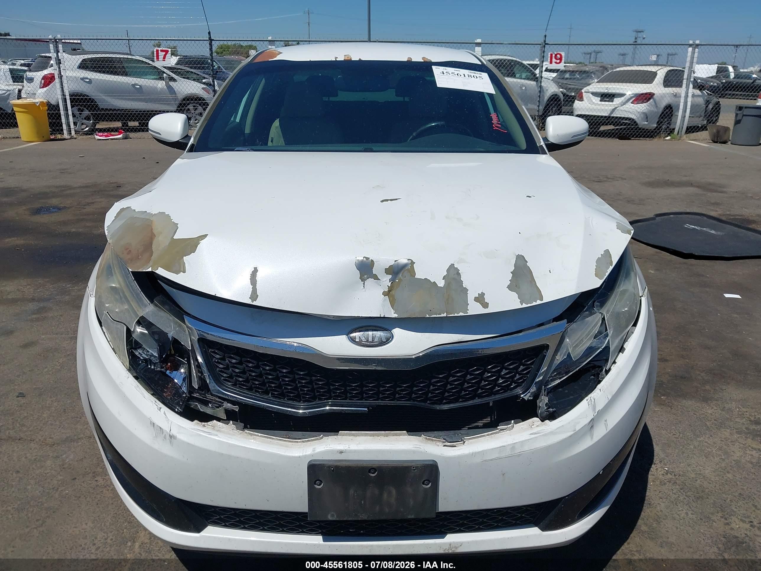 2013 Kia Optima Ex White vin: 5XXGN4A76DG192404