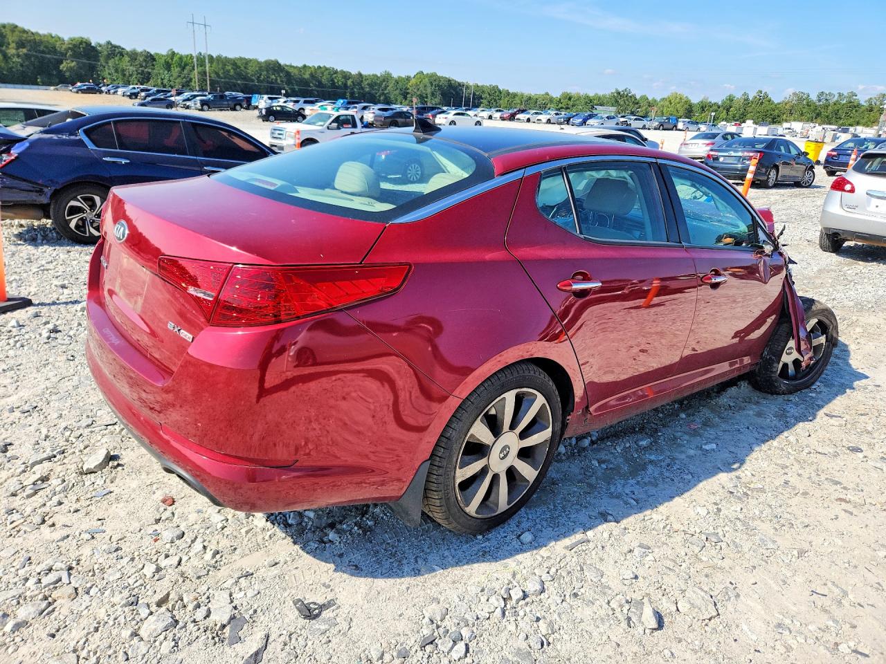 2013 Kia Optima Ex Red vin: 5XXGN4A76DG245666