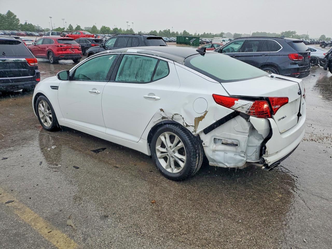 2013 Kia Optima Ex White vin: 5XXGN4A76DG248552