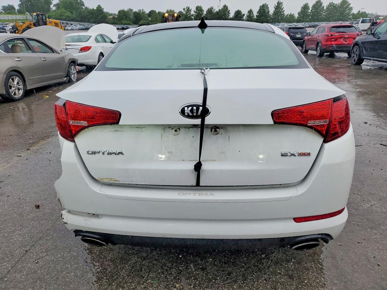 2013 Kia Optima Ex White vin: 5XXGN4A76DG248552