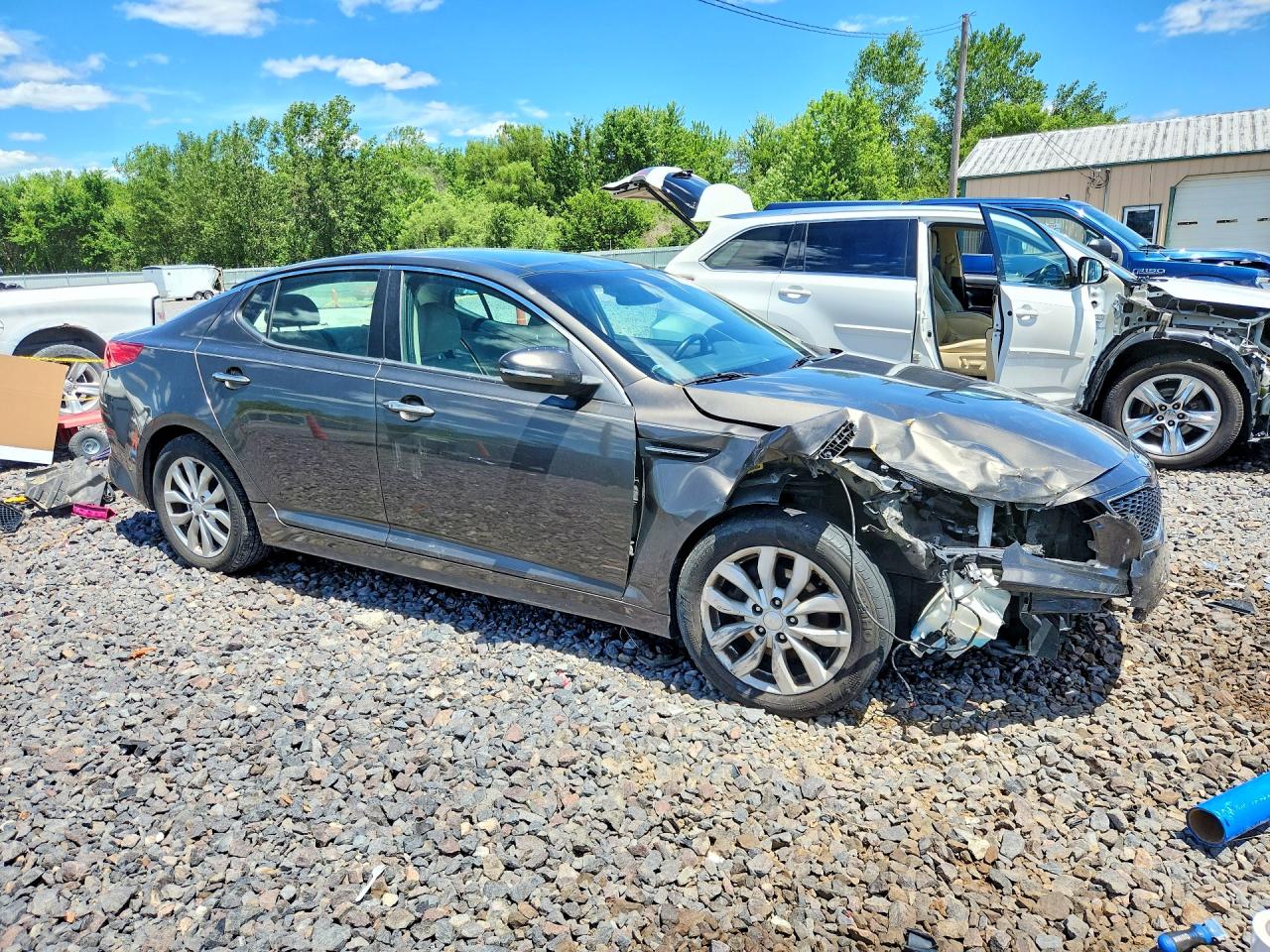 2014 Kia Optima Gray vin: 5XXGN4A76EG279740