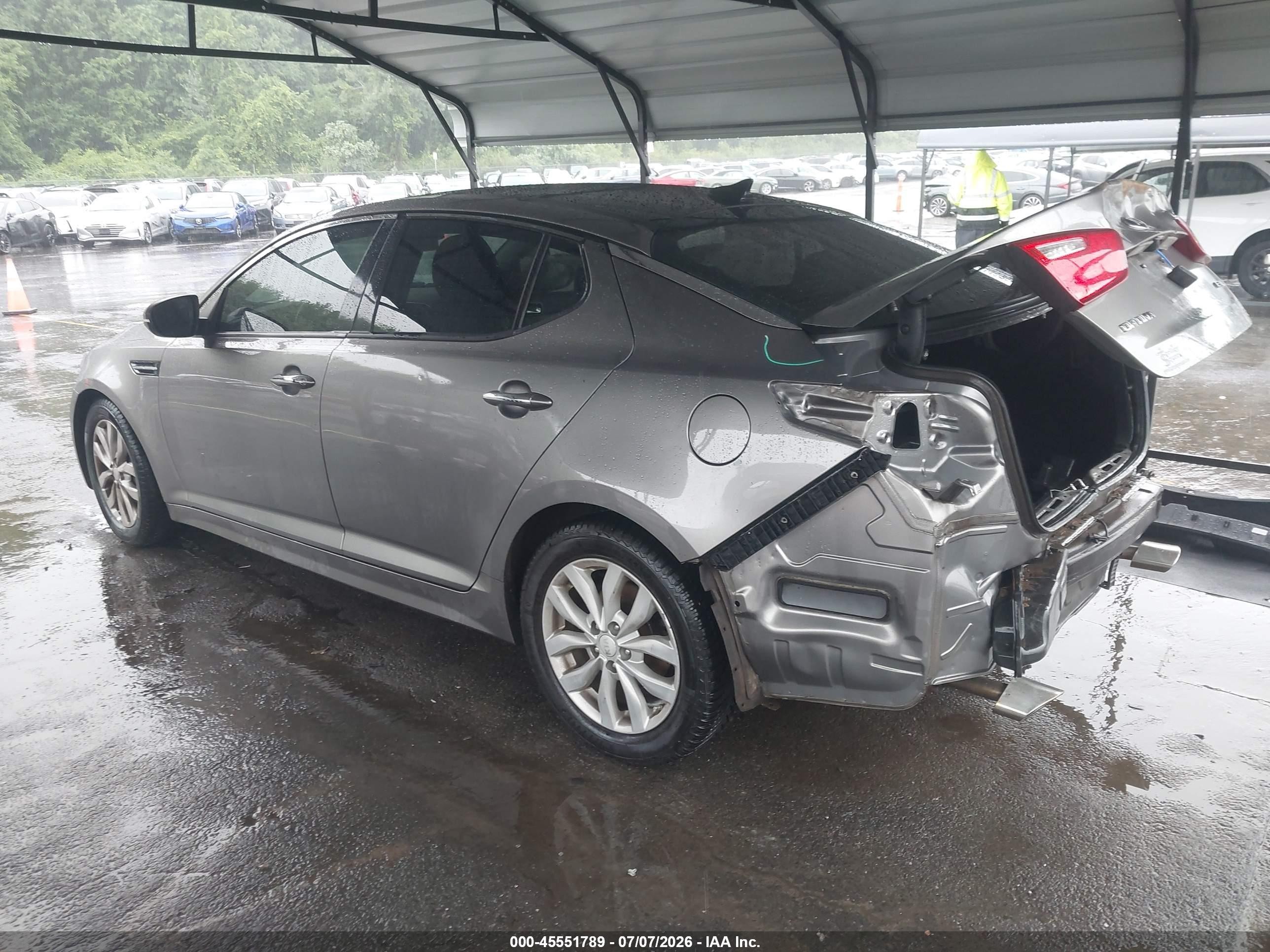 2015 Kia Optima Ex Gray vin: 5XXGN4A76FG367530