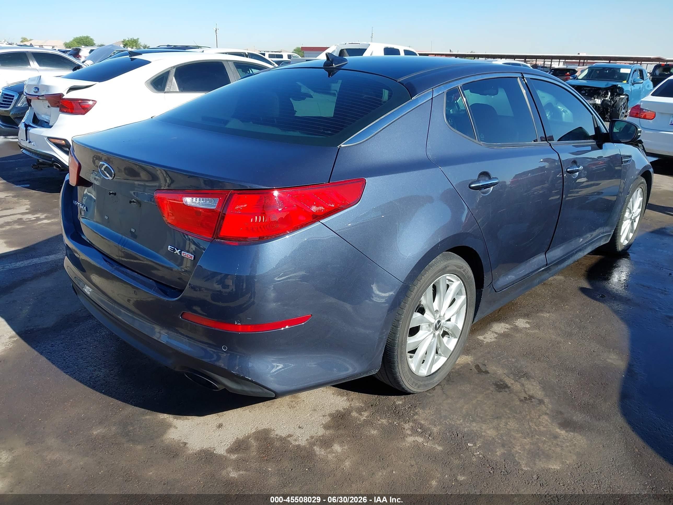 2015 Kia Optima Ex Синий vin: 5XXGN4A76FG398261