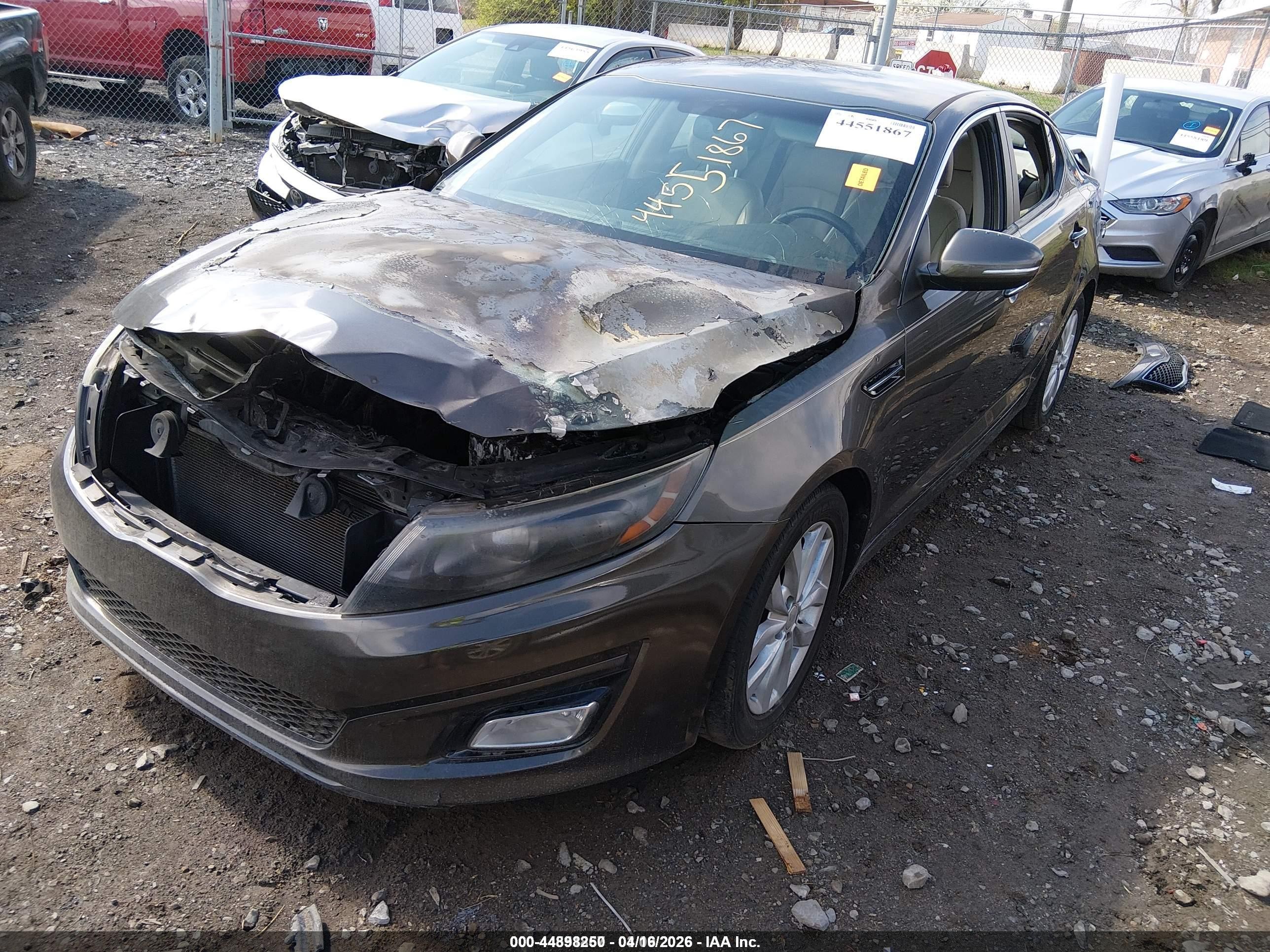 2015 Kia Optima Ex Gray vin: 5XXGN4A76FG404186