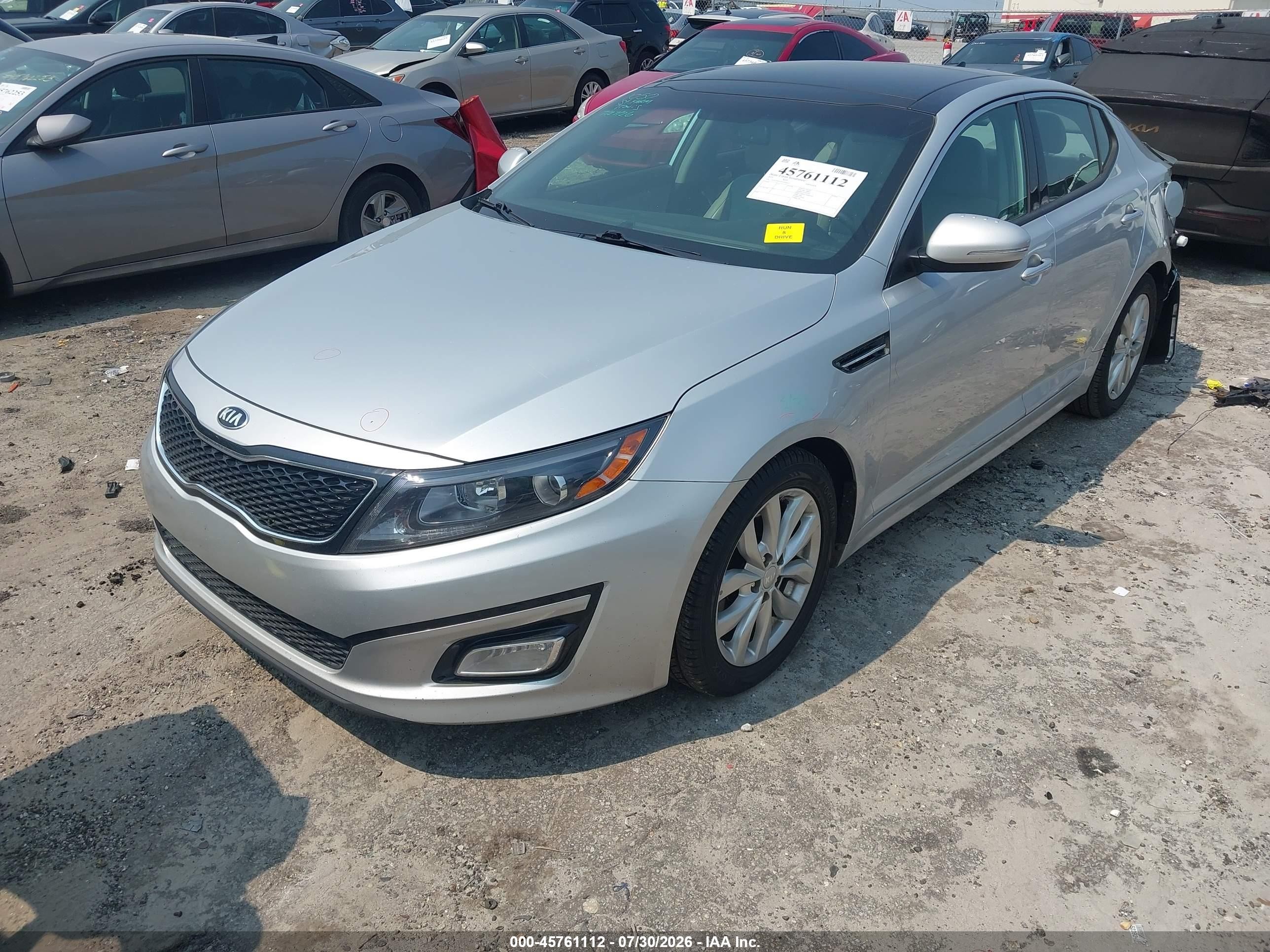 2015 Kia Optima Ex Gray vin: 5XXGN4A76FG454053