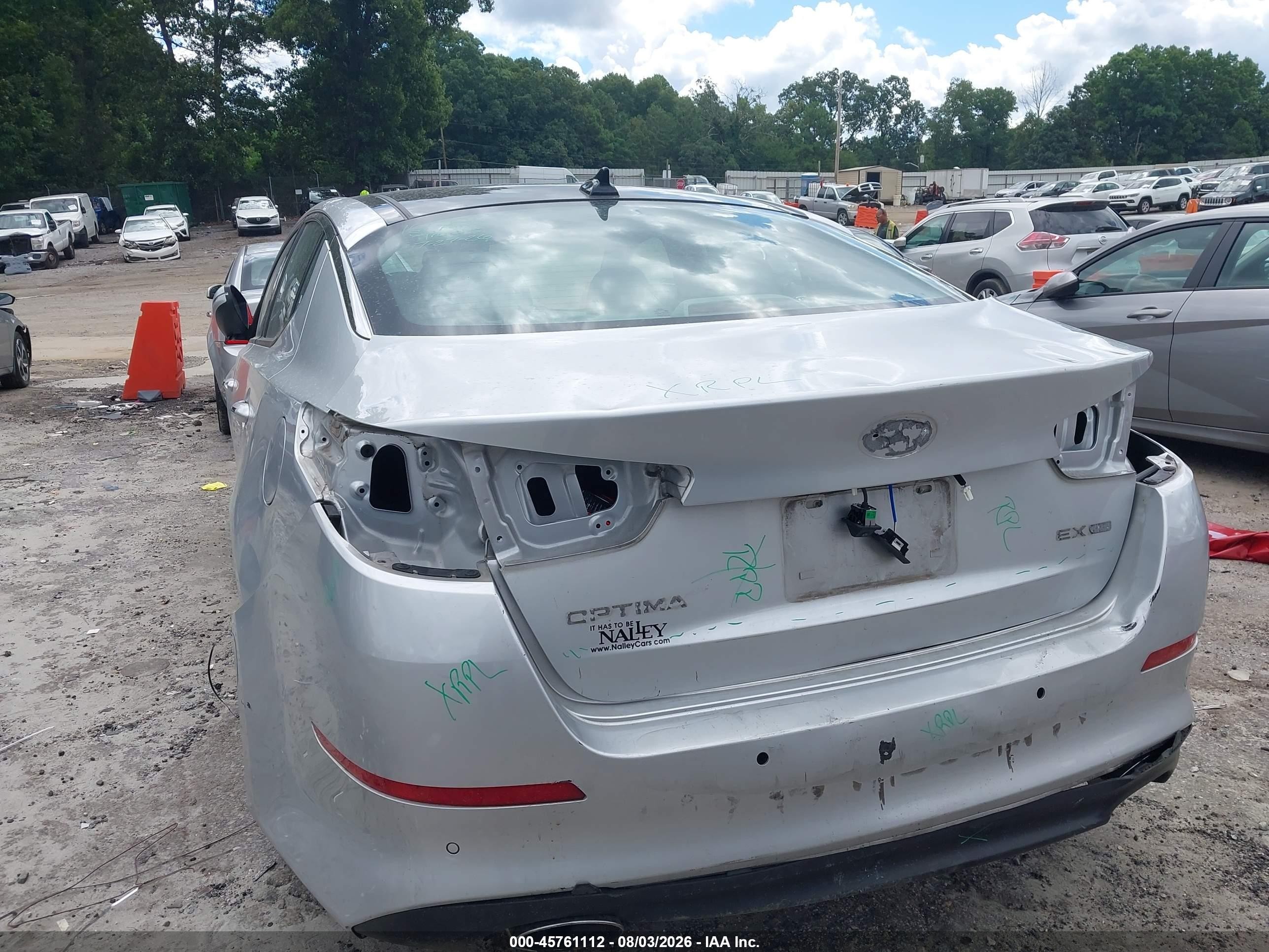 2015 Kia Optima Ex Gray vin: 5XXGN4A76FG454053