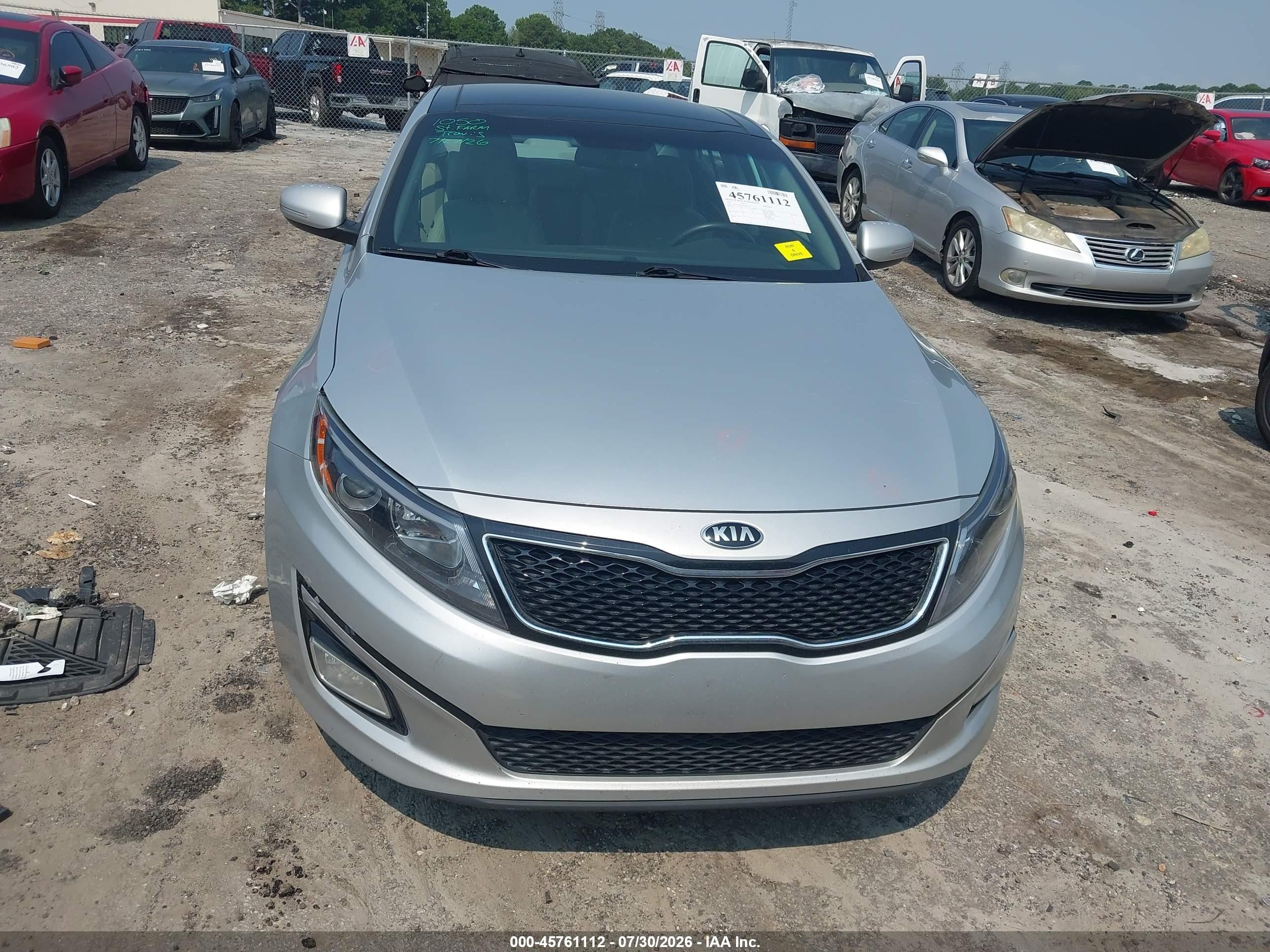 2015 Kia Optima Ex Gray vin: 5XXGN4A76FG454053
