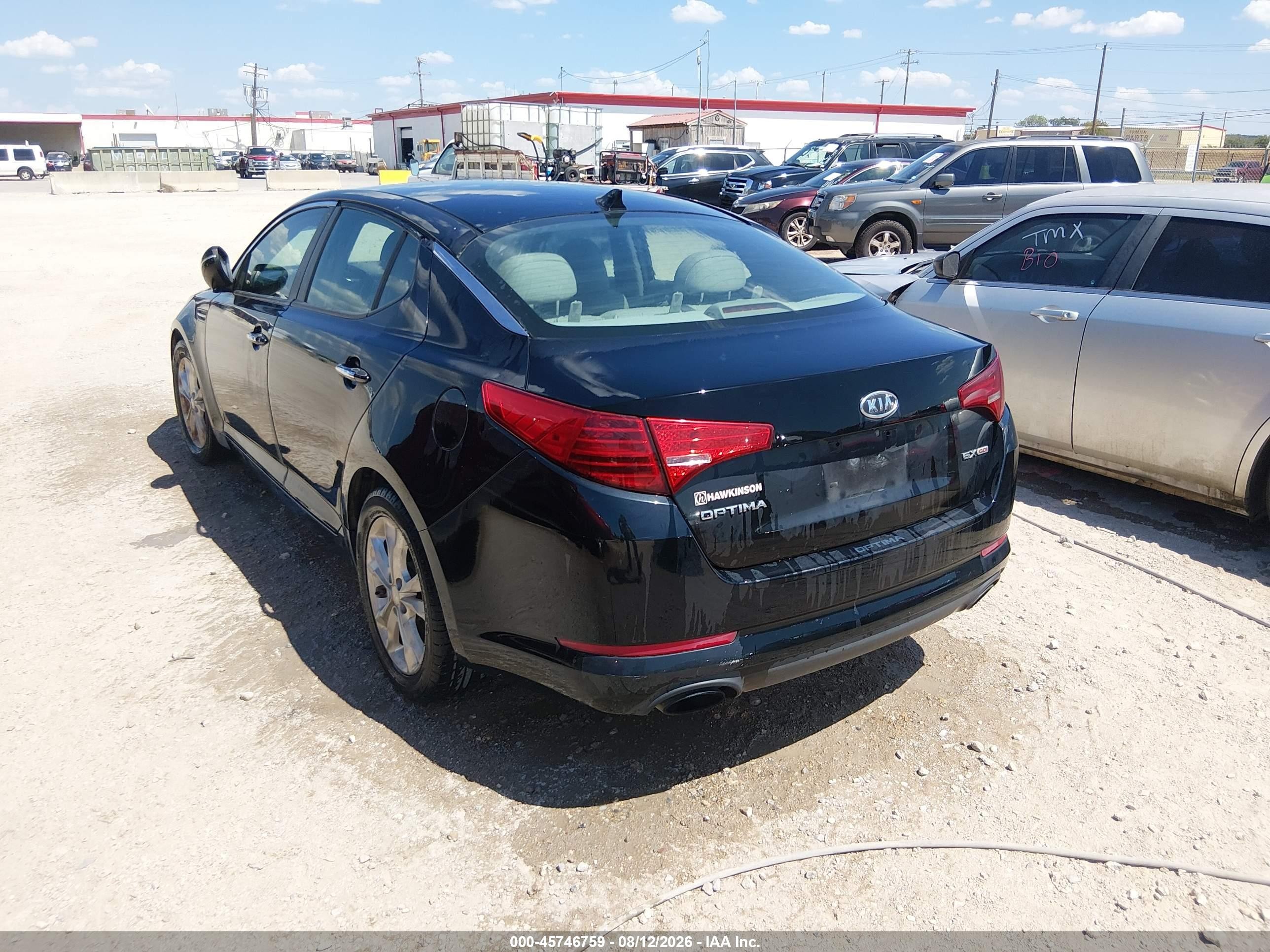 2012 Kia Optima Ex Black vin: 5XXGN4A77CG048343