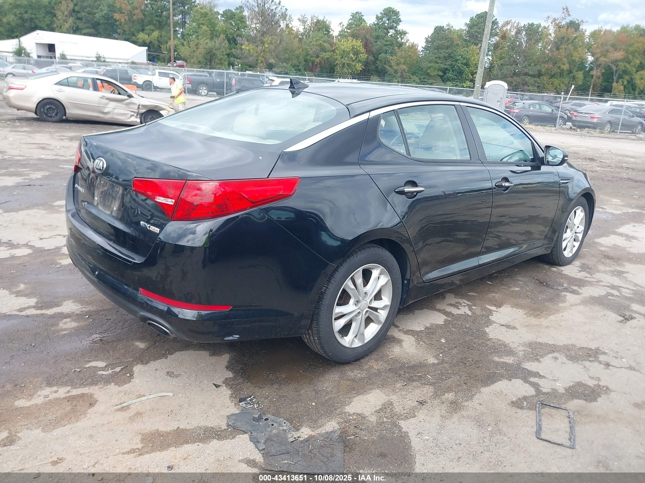 2013 Kia Optima Ex Черный vin: 5XXGN4A77DG202387