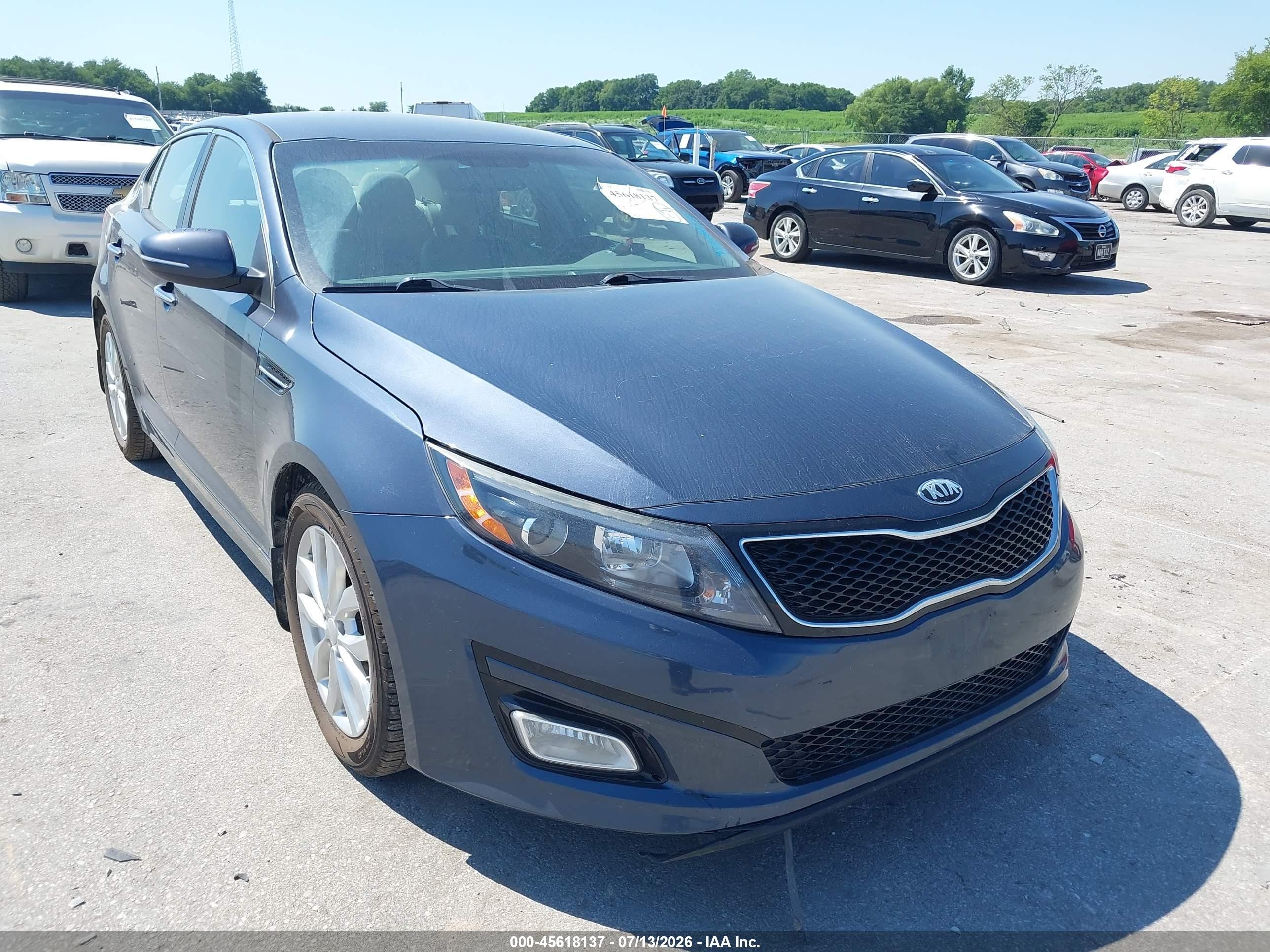 2015 Kia Optima Ex Синий vin: 5XXGN4A77FG366936