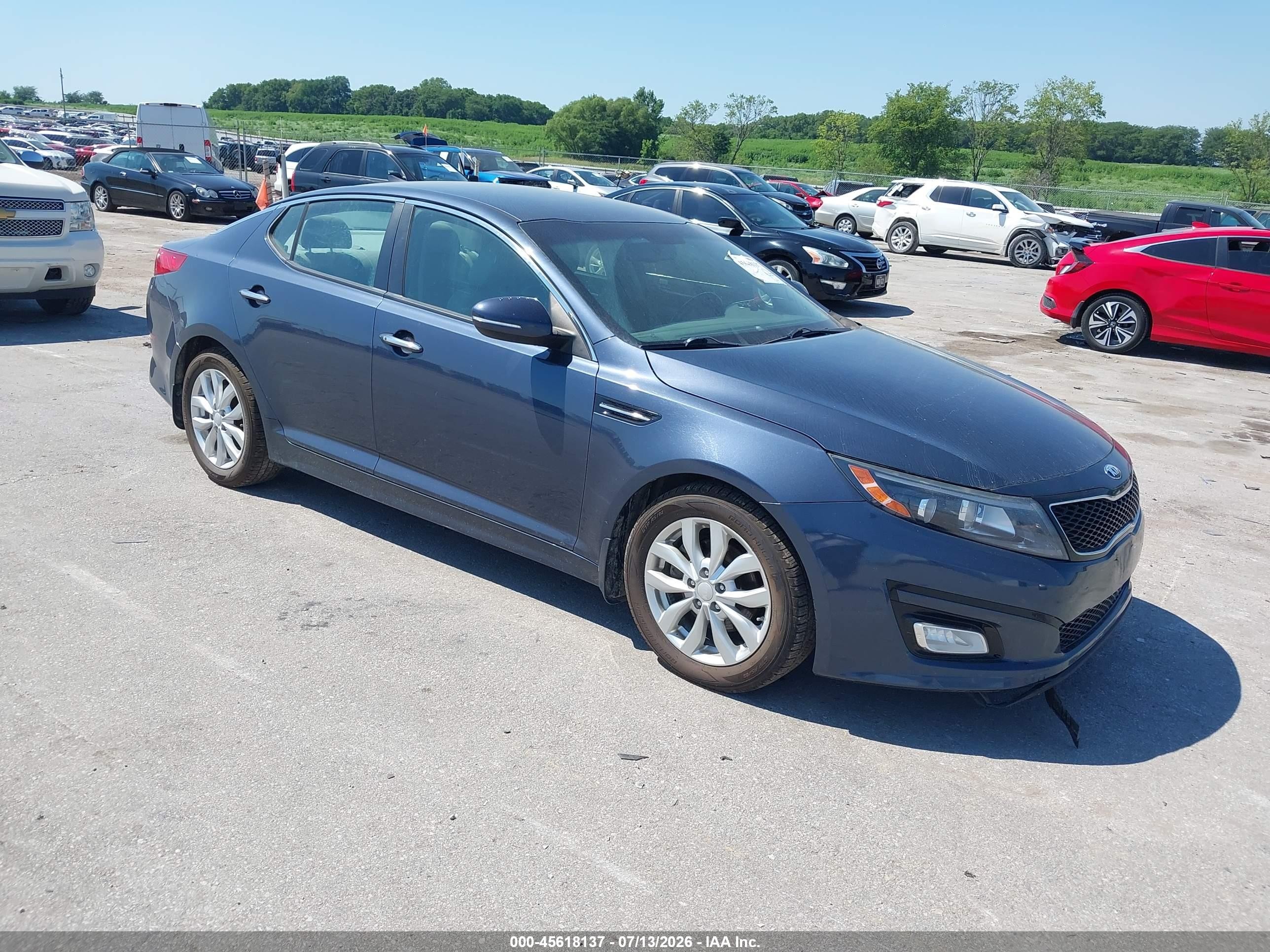 2015 Kia Optima Ex Синий vin: 5XXGN4A77FG366936