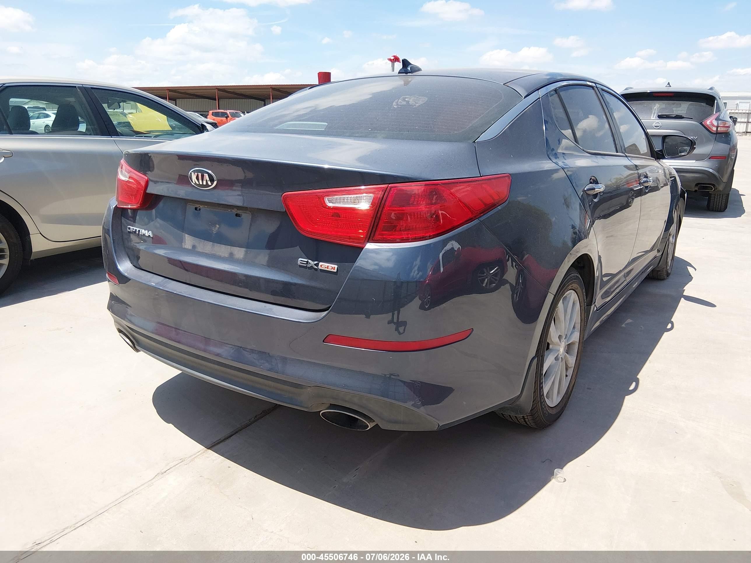 2015 Kia Optima Ex Gray vin: 5XXGN4A77FG442283