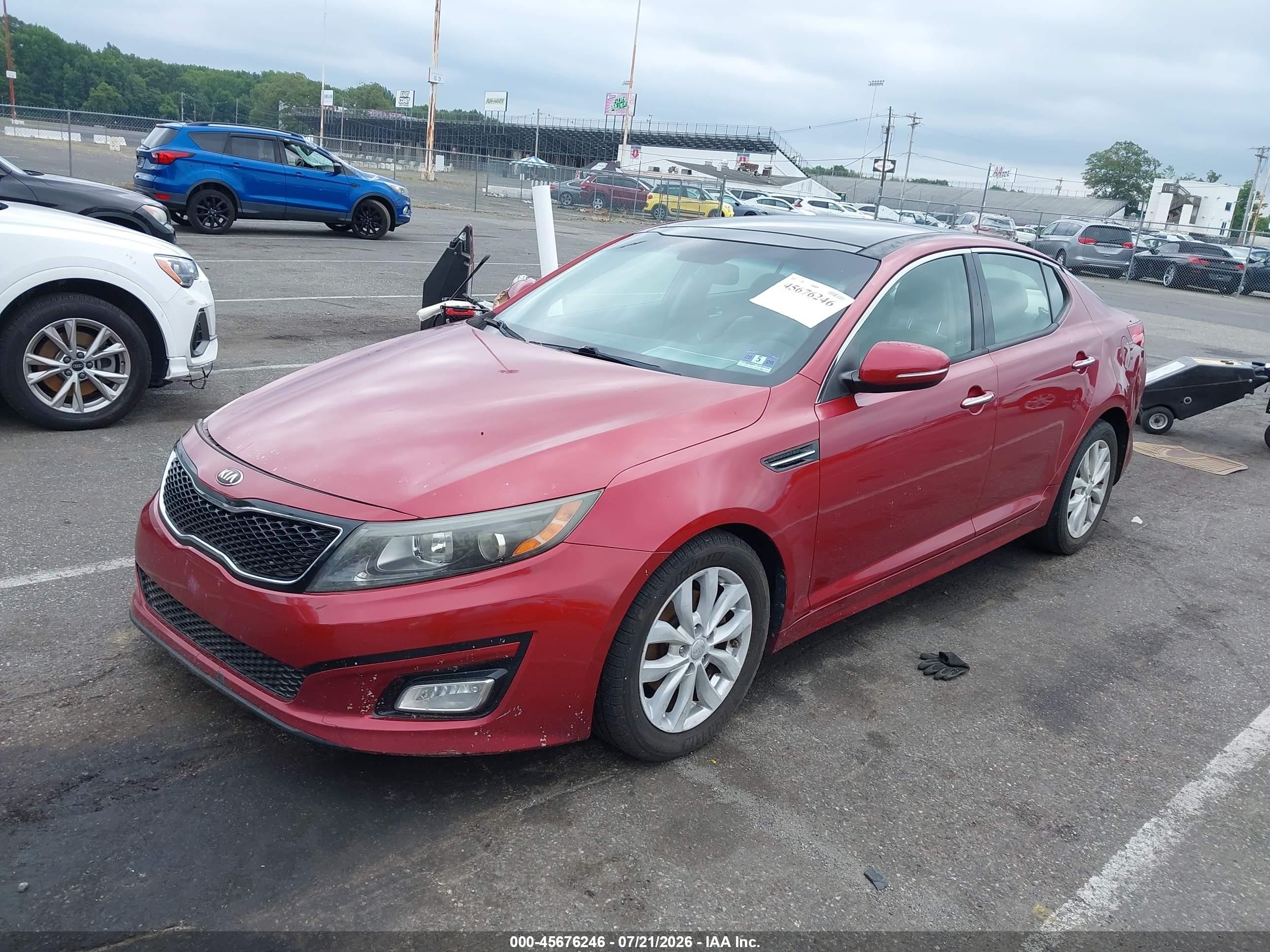 2015 Kia Optima Ex Red vin: 5XXGN4A77FG472013
