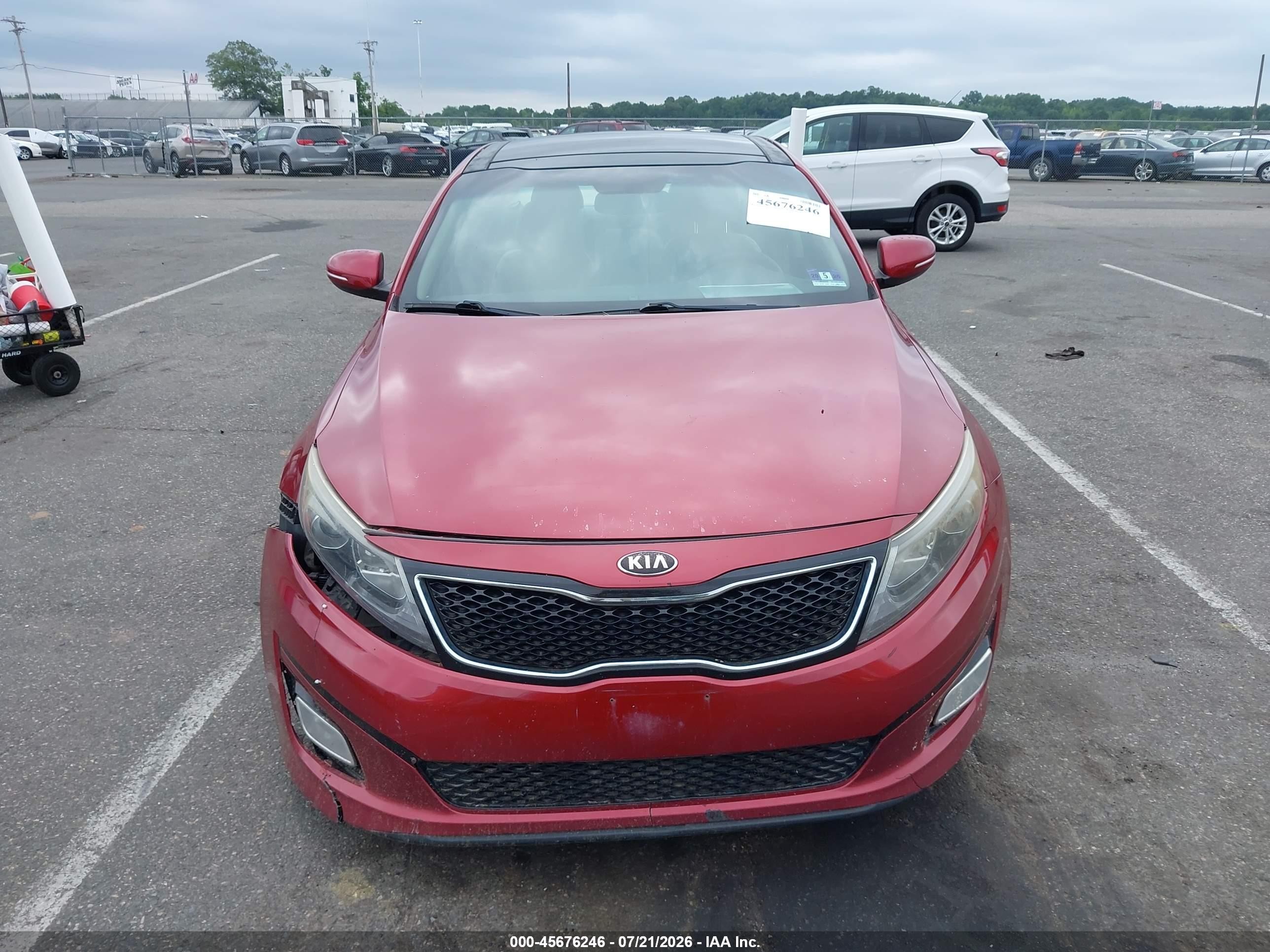 2015 Kia Optima Ex Red vin: 5XXGN4A77FG472013